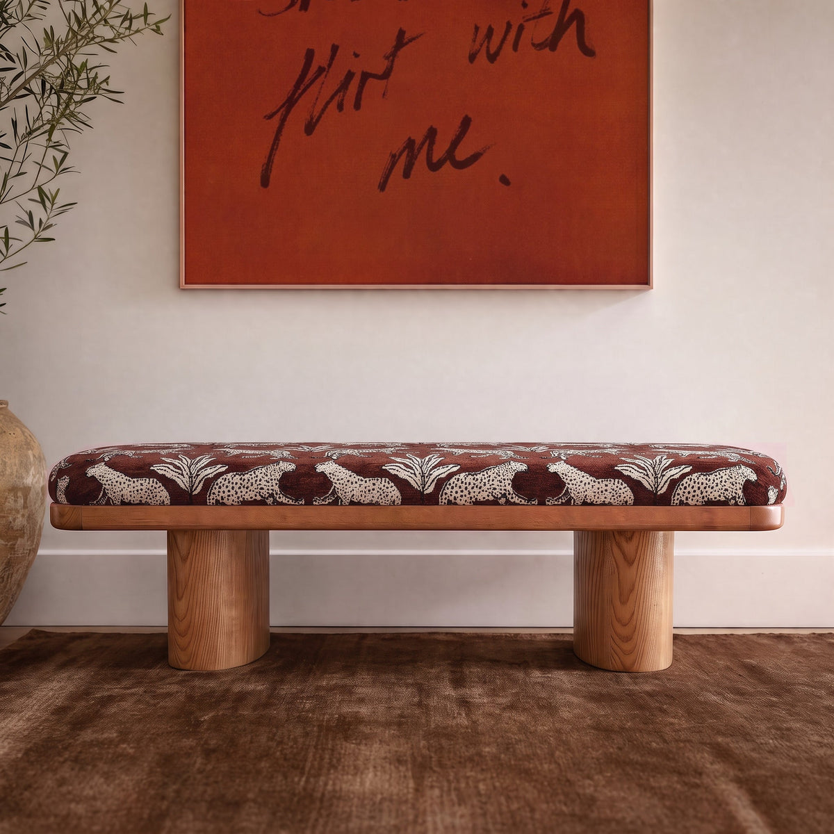 Ollie Upholstered Bench (48"-57")