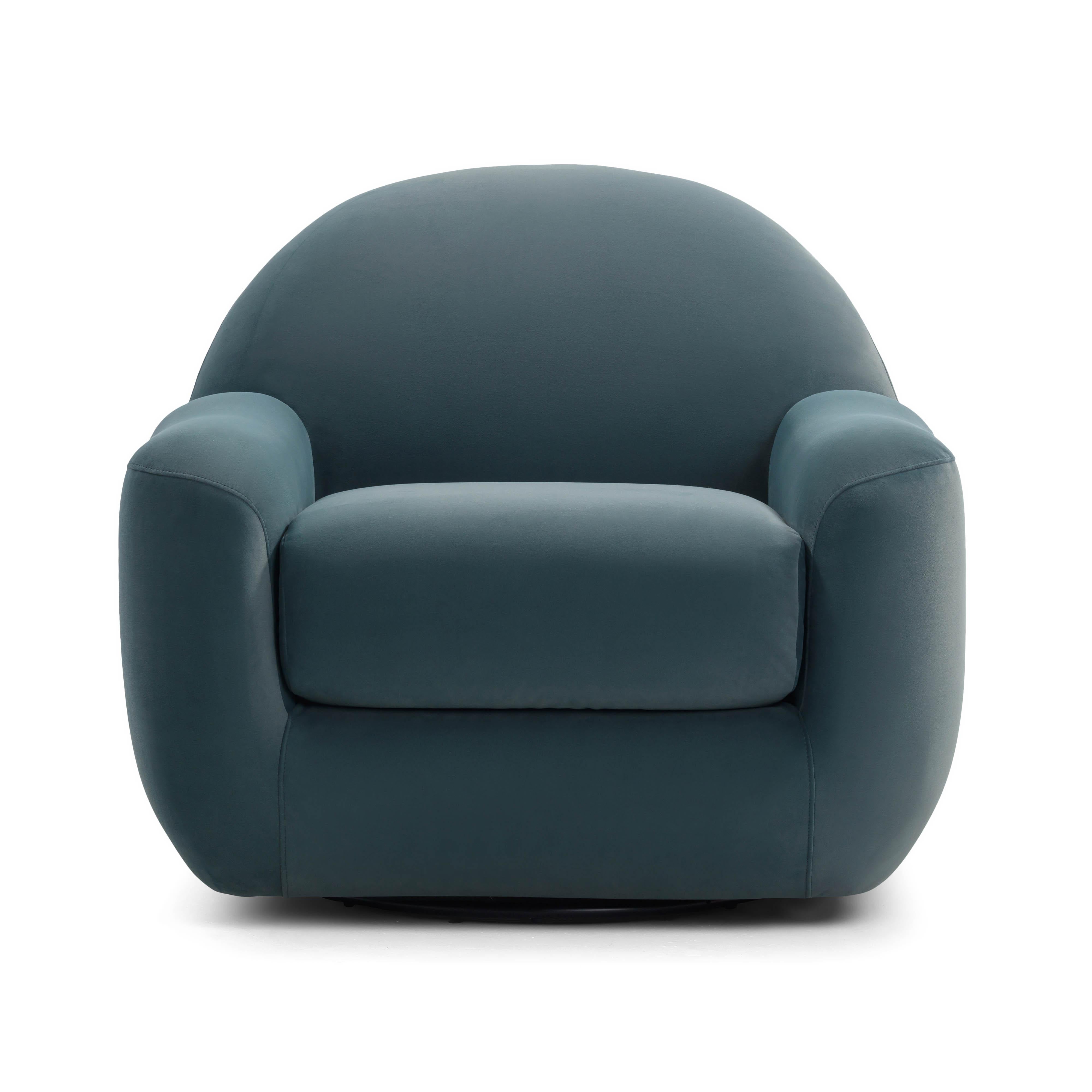 Tiago Performance Velvet Swivel Accent Chair