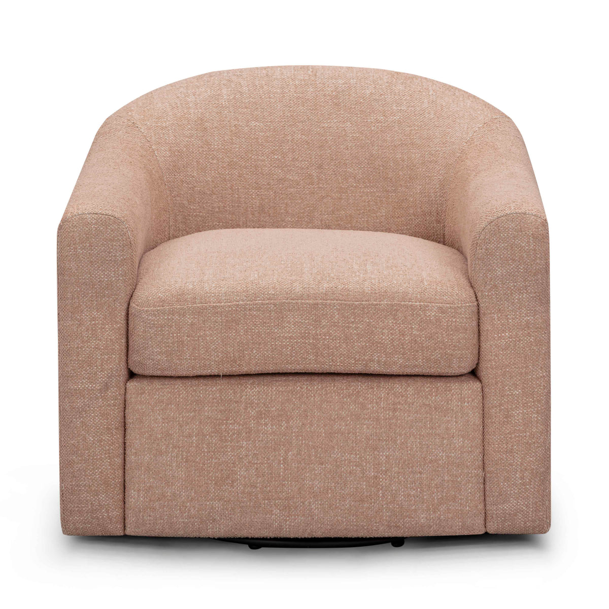 Thao Contract-Grade Basketweave Fabric Swivel Accent Chair