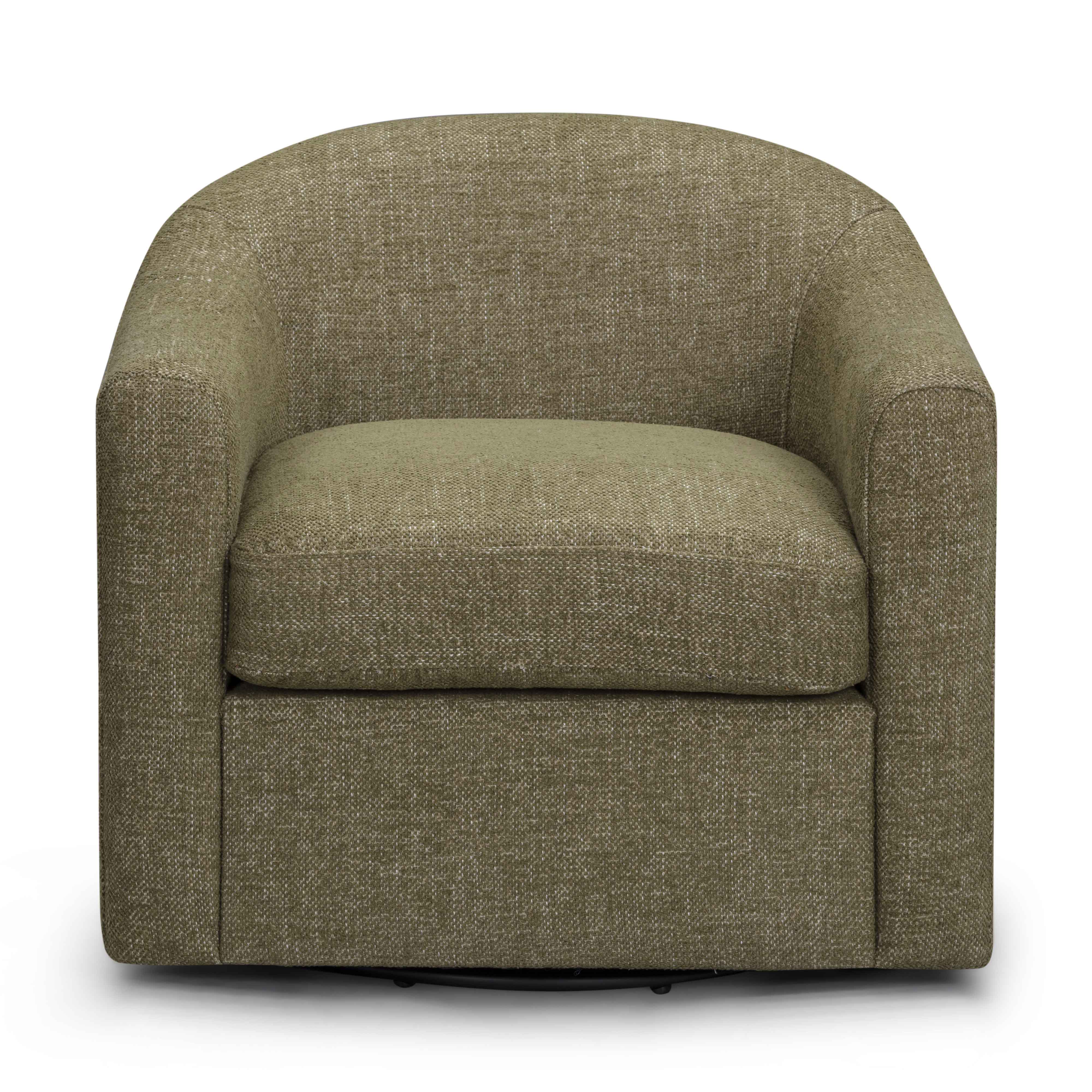 Thao Contract-Grade Basketweave Fabric Swivel Accent Chair