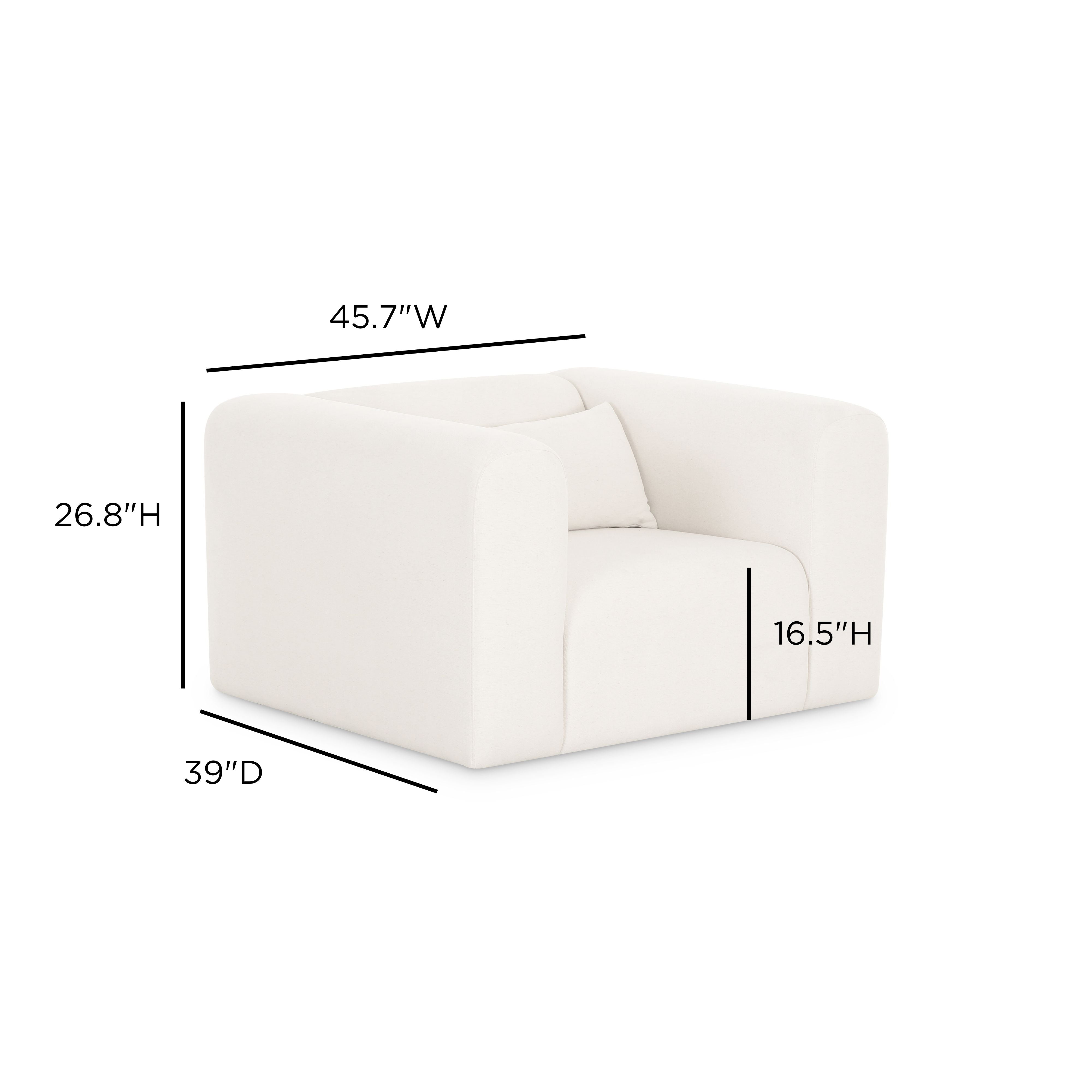 Tarra Cream Performance Chenille Armchair