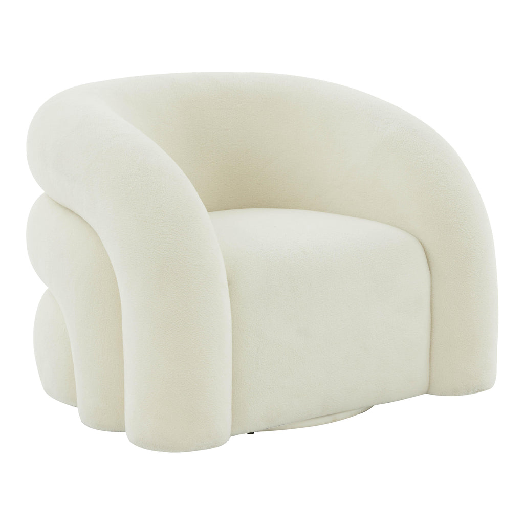 Slipper Vegan Shearling Swivel Chair