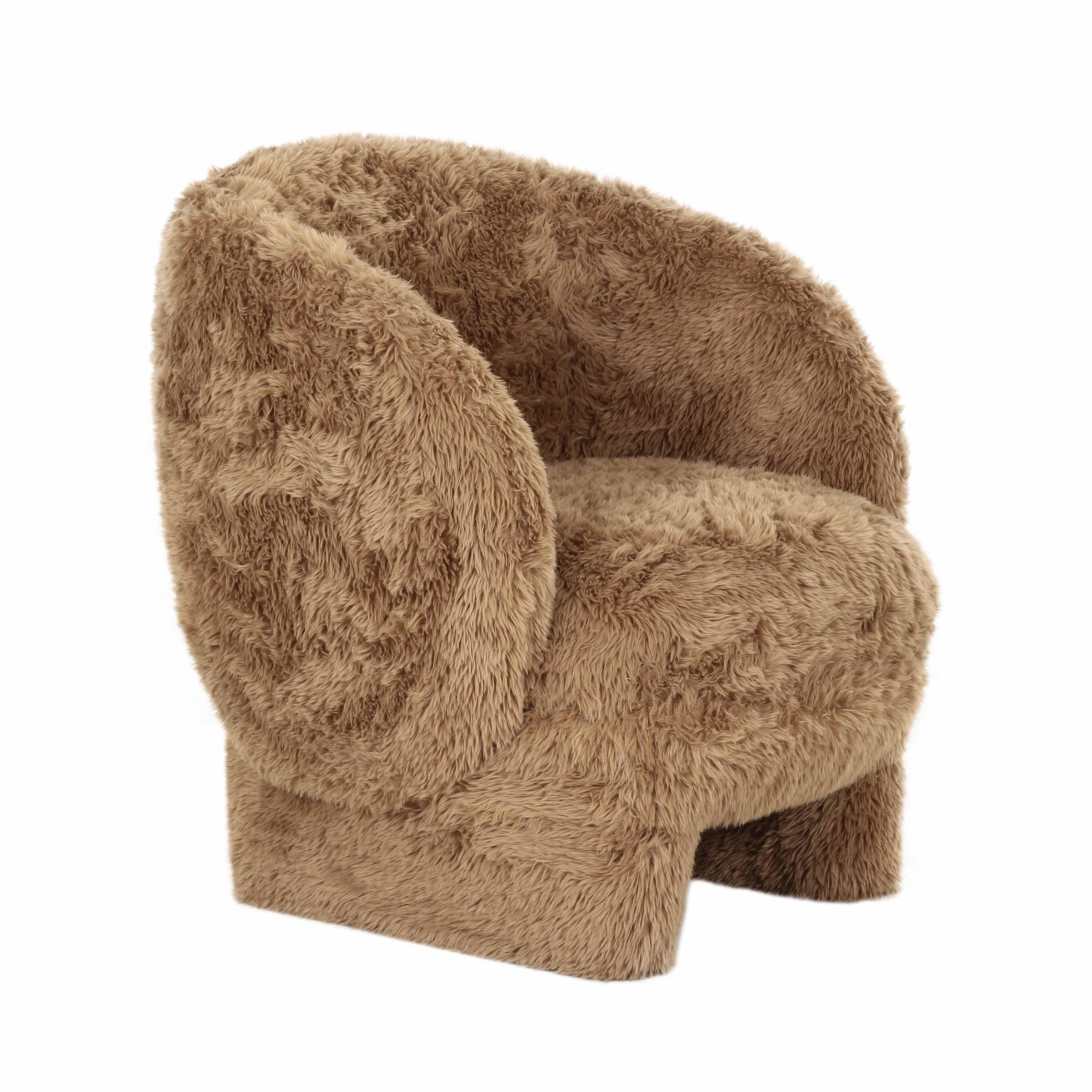 Kiki Vegan Shearling Accent Chair - Main Image