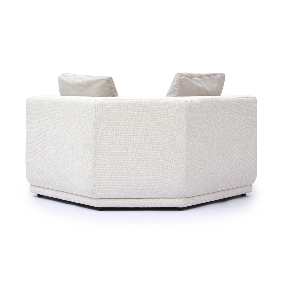 Perry Cream Performance Chenille Modular Wedge Corner Chair