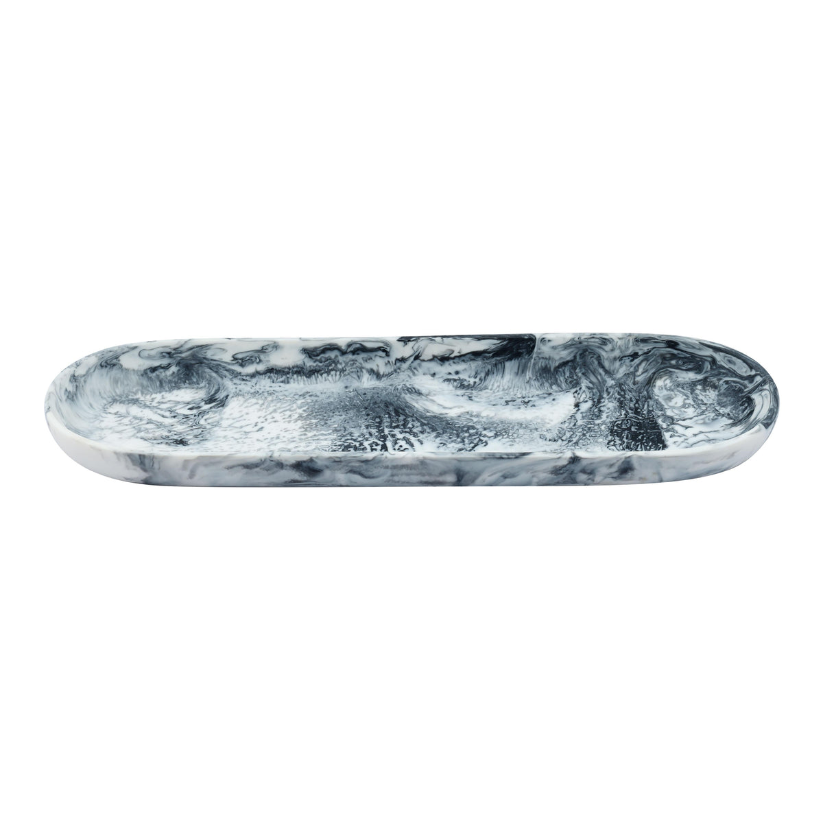Mera Black/White Long Resin Serving Platter