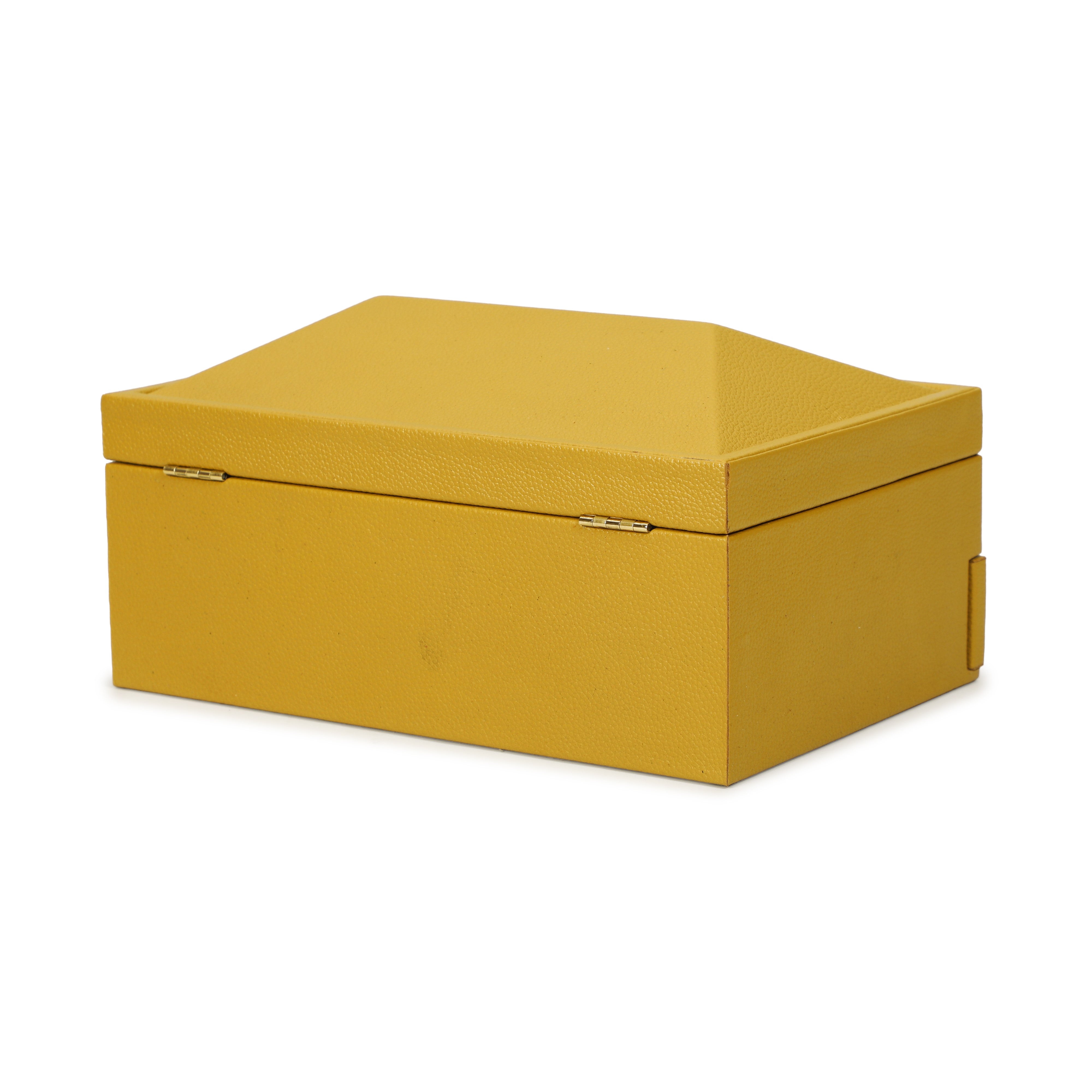 Knox Mustard Yellow Vegan Leather Contract-Grade Jewelry Box