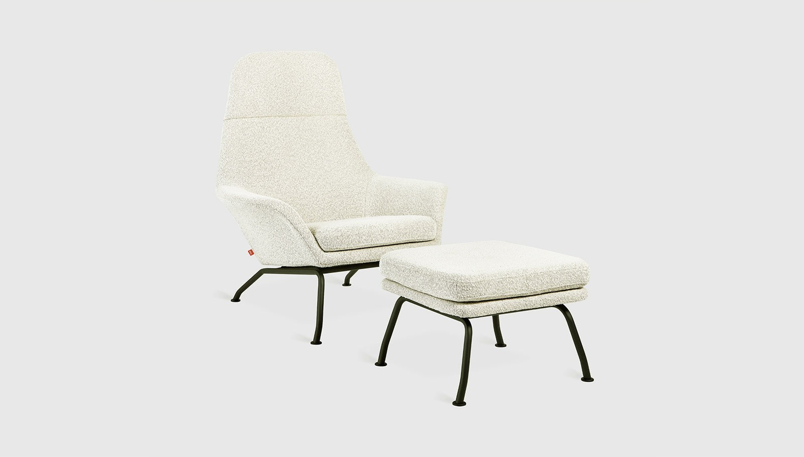 Tallinn Chair & Ottoman Copenhagen Fossil / BlackChair & Ottoman Gus*  Copenhagen Fossil Black  Four Hands, Mid Century Modern Furniture, Old Bones Furniture Company, Old Bones Co, Modern Mid Century, Designer Furniture, https://www.oldbonesco.com/