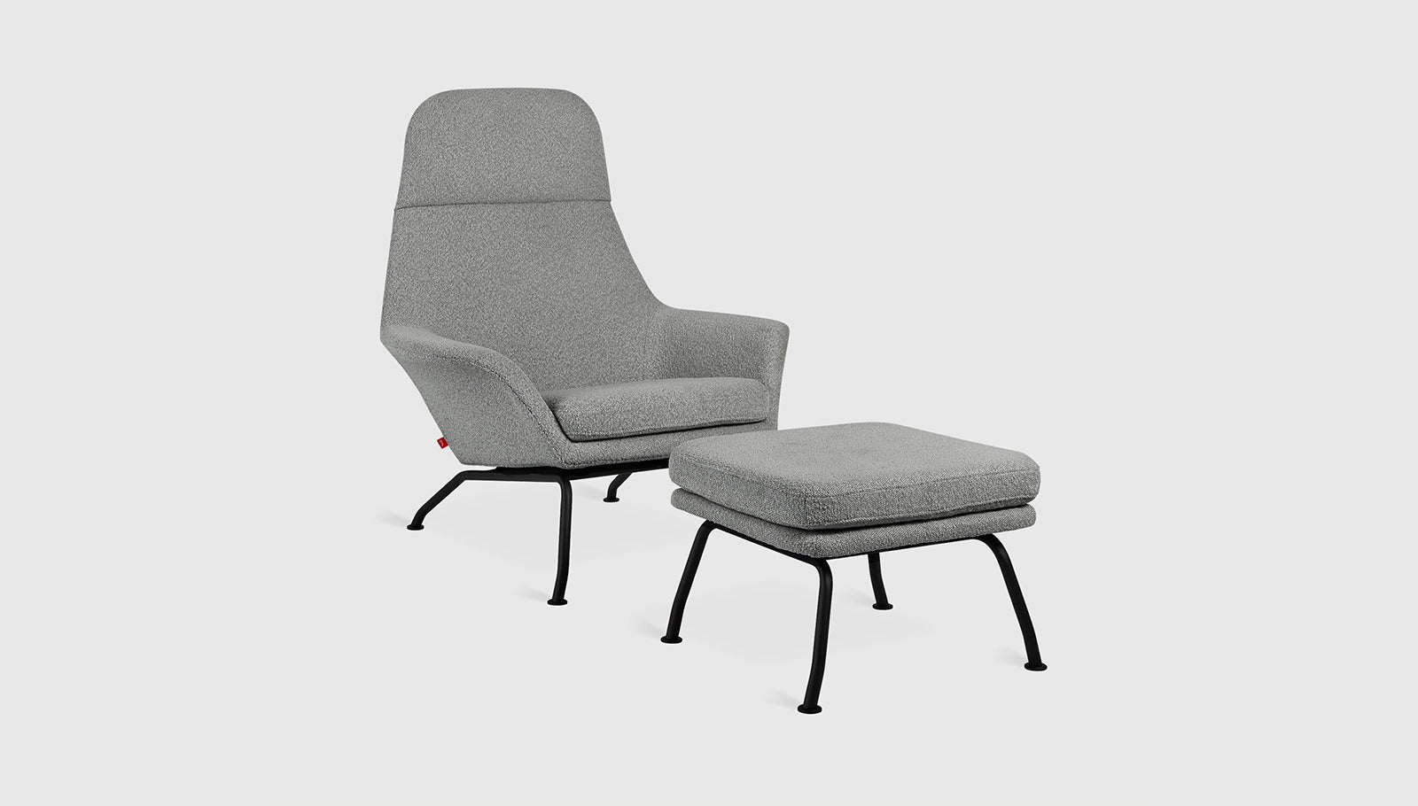 Tallinn Chair & Ottoman Copenhagen Iron / BlackChair & Ottoman Gus*  Copenhagen Iron Black  Four Hands, Mid Century Modern Furniture, Old Bones Furniture Company, Old Bones Co, Modern Mid Century, Designer Furniture, https://www.oldbonesco.com/