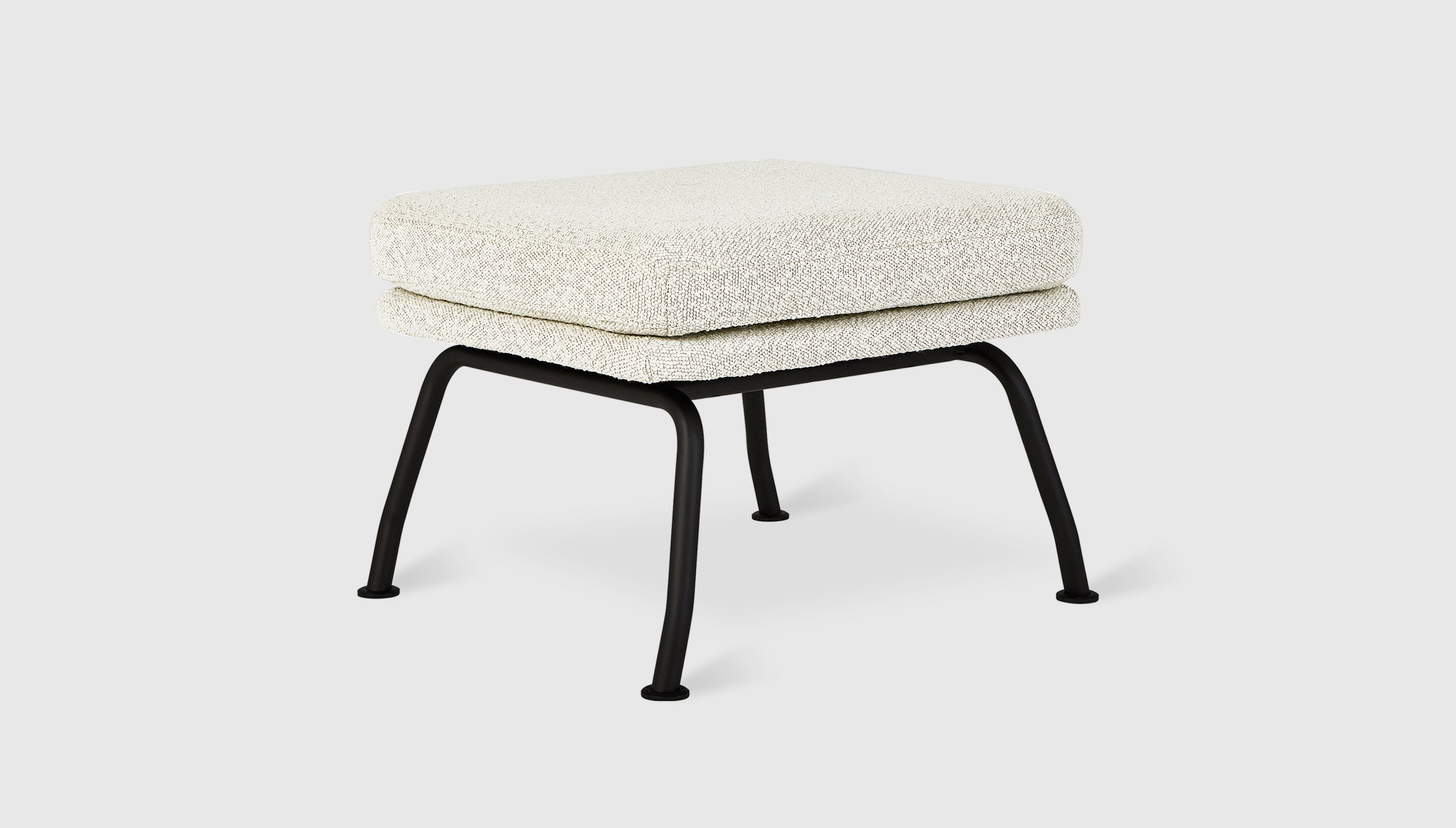 Tallinn Ottoman Copenhagen Fossil / BlackOttoman Gus*  Copenhagen Fossil Black  Four Hands, Mid Century Modern Furniture, Old Bones Furniture Company, Old Bones Co, Modern Mid Century, Designer Furniture, https://www.oldbonesco.com/