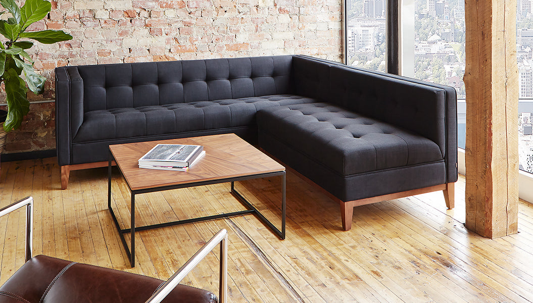 Tobias Coffee Table - Square Coffee Table Gus*     Four Hands, Mid Century Modern Furniture, Old Bones Furniture Company, Old Bones Co, Modern Mid Century, Designer Furniture, https://www.oldbonesco.com/