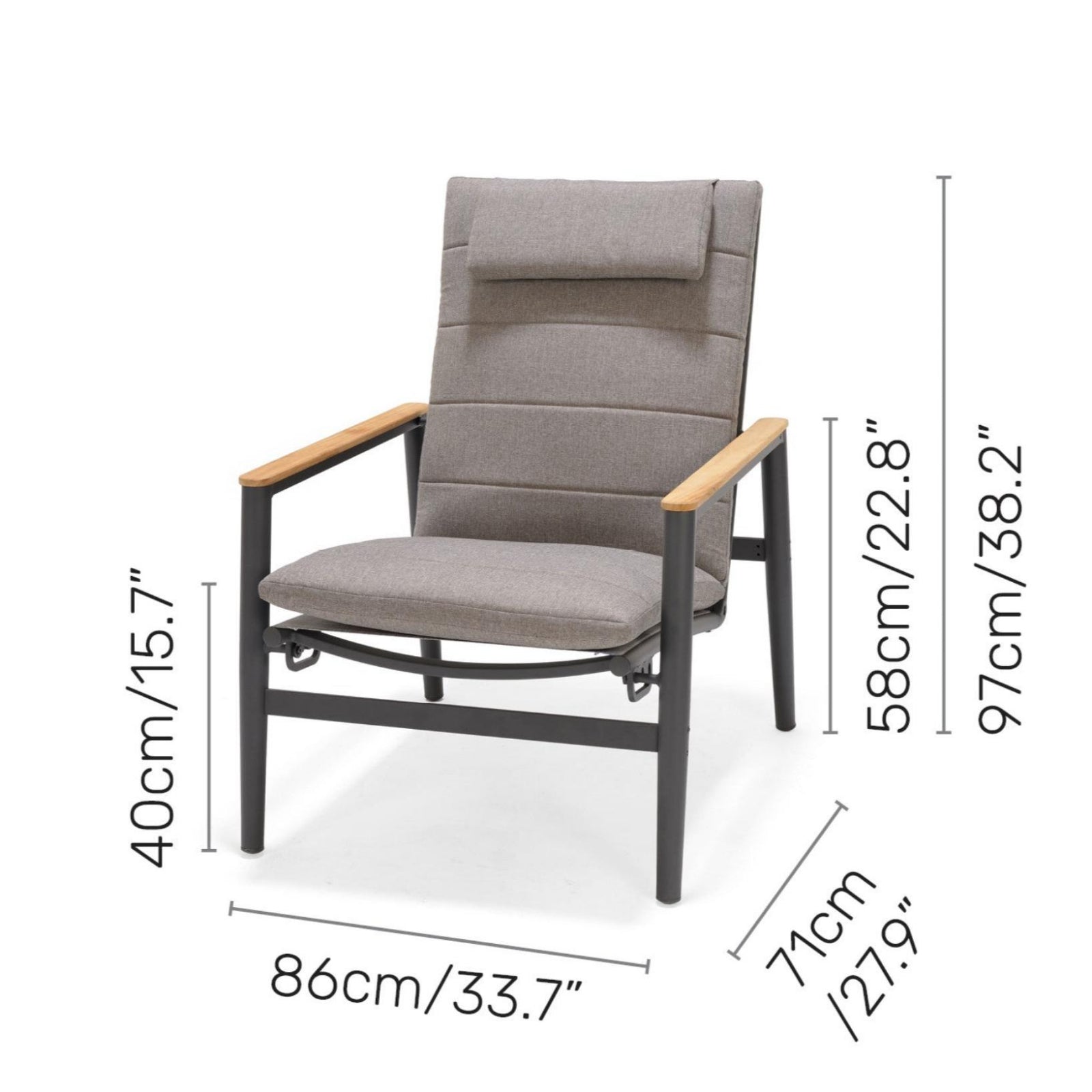 Topaz Dark Lounge Chair