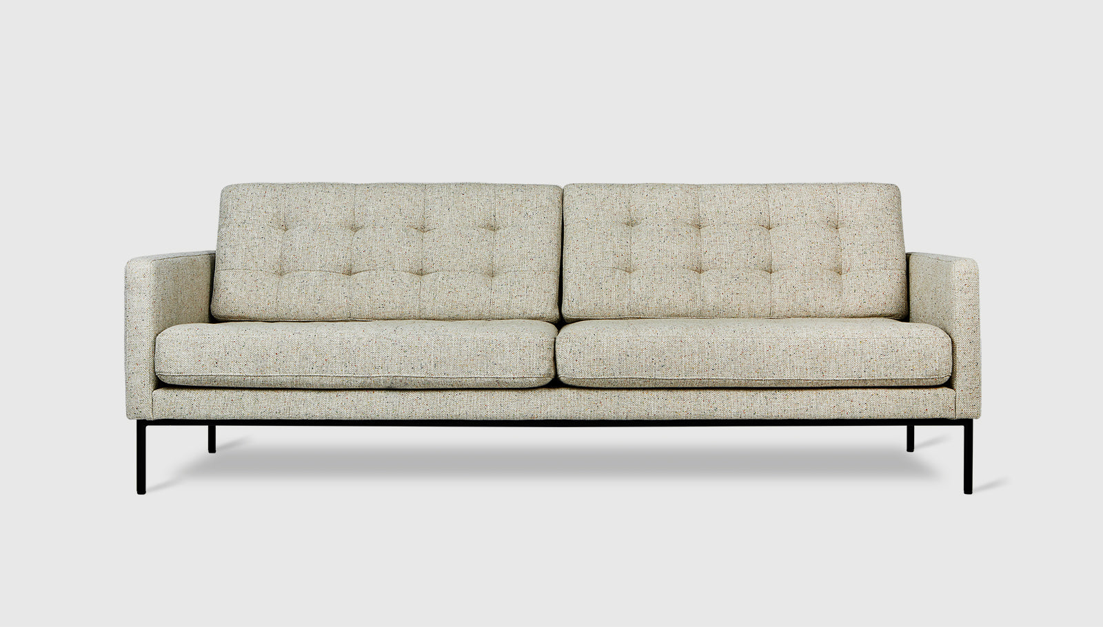 Towne Sofa Funfetti Linen / BlackSofa Gus*  Funfetti Linen Black  Four Hands, Mid Century Modern Furniture, Old Bones Furniture Company, Old Bones Co, Modern Mid Century, Designer Furniture, https://www.oldbonesco.com/
