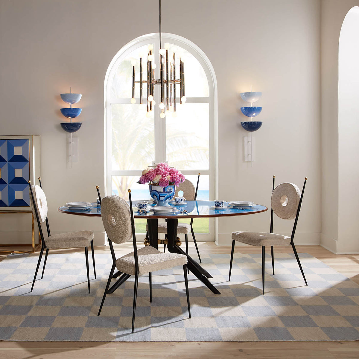 Checkerboard Large Scale Flatweave Rug