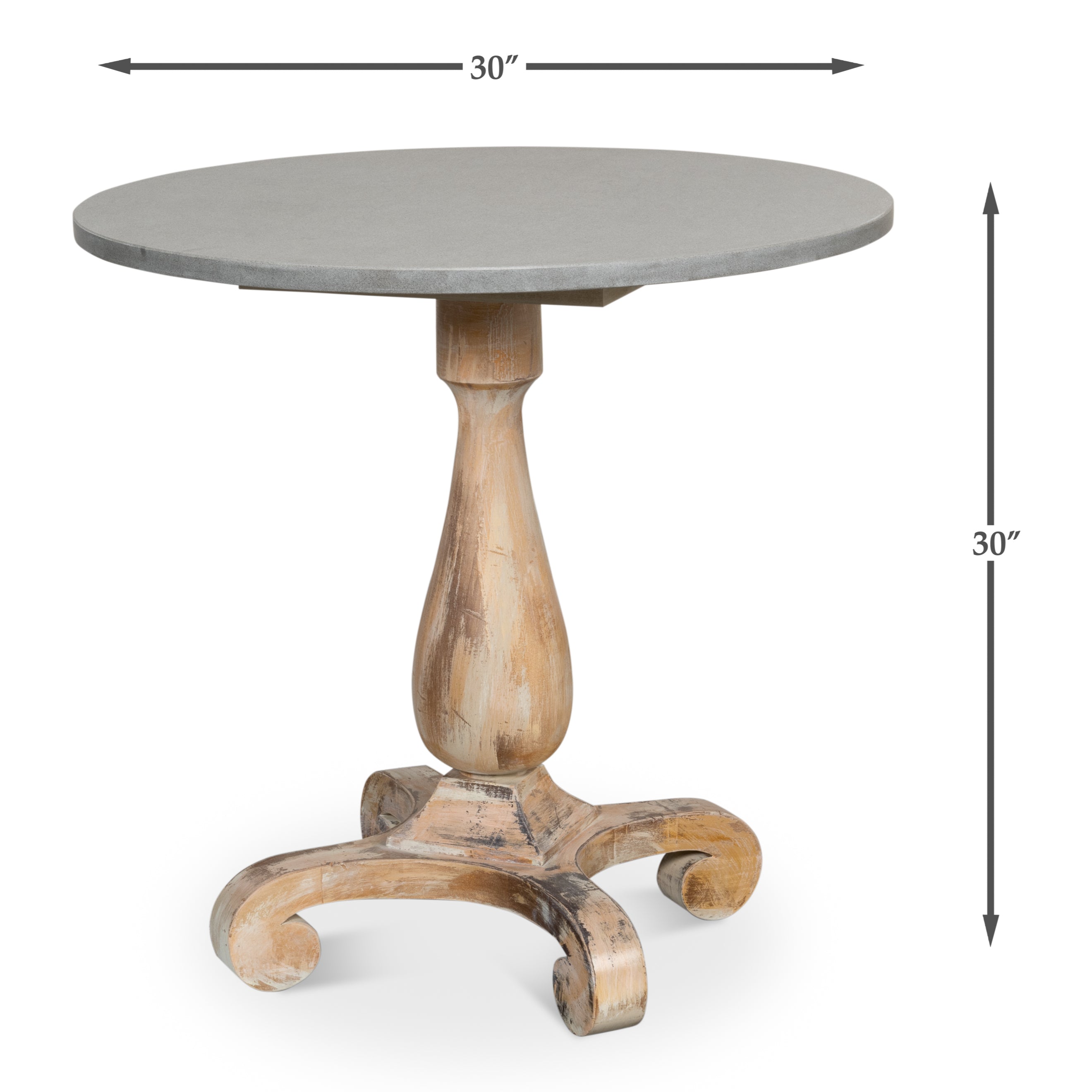 Bistro Table - Grey Stone Top