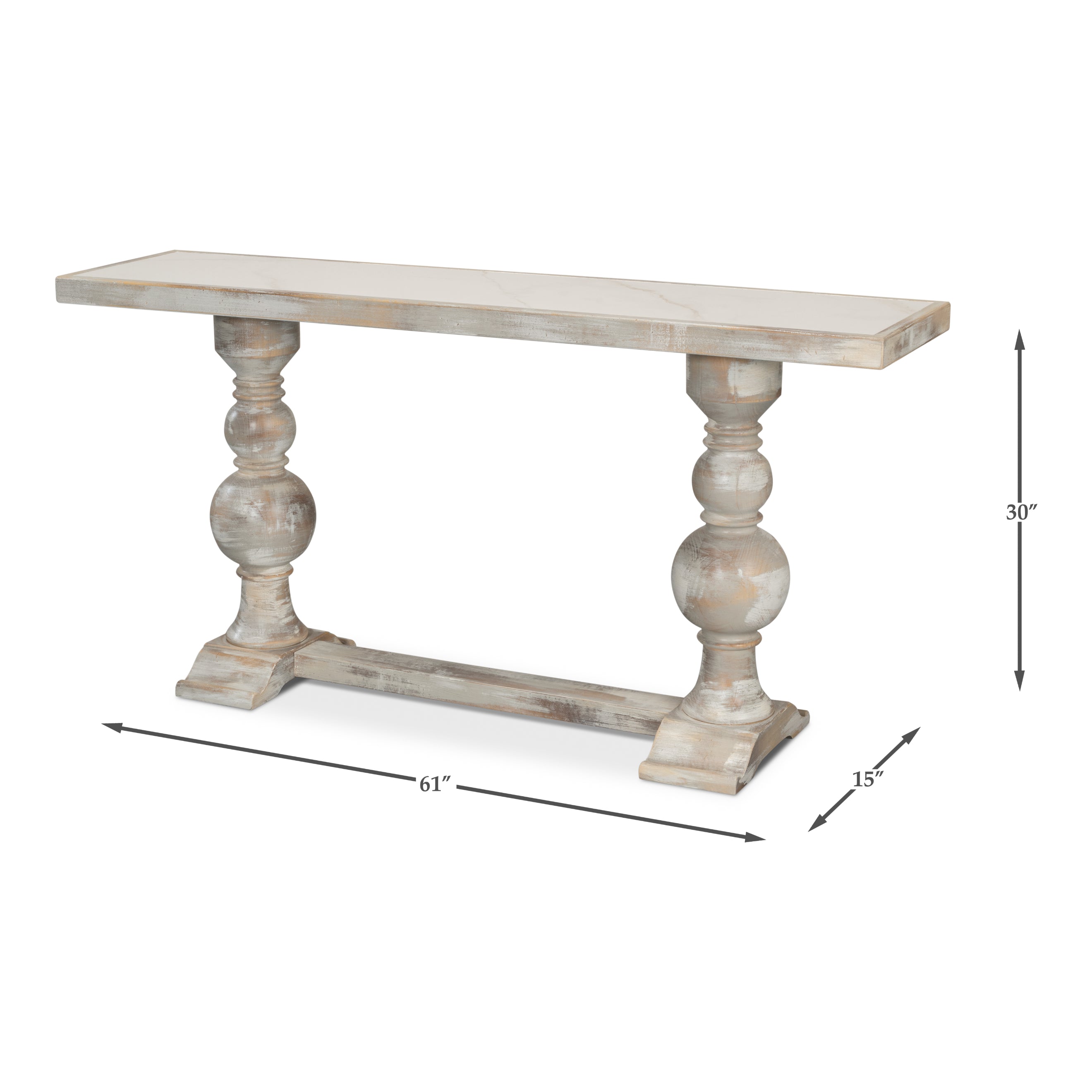 Stacy Double Pedestal Console