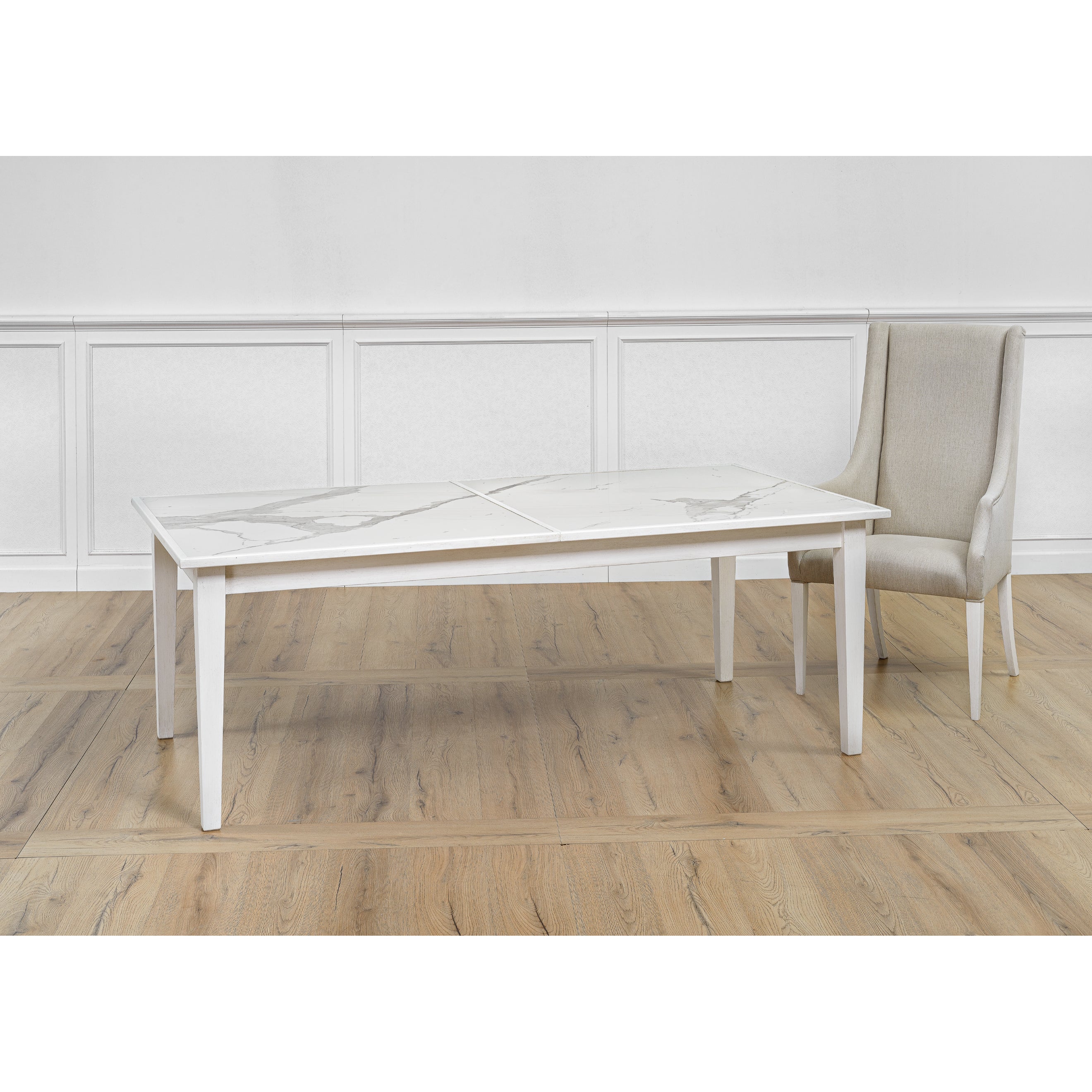 Elton Butterfly Dining Table - White