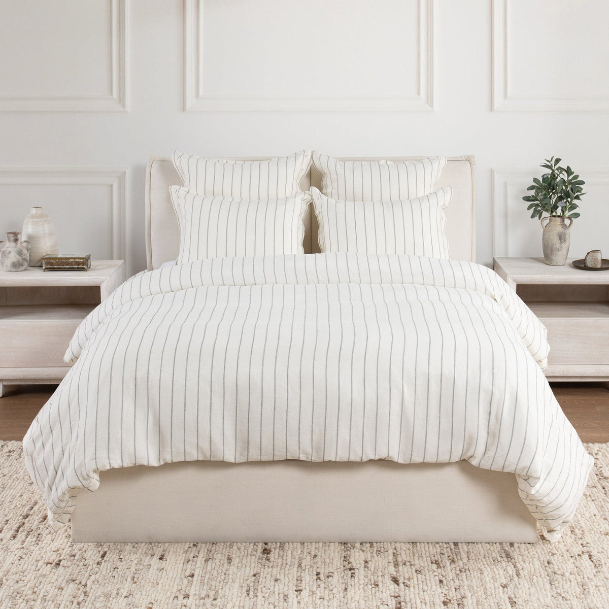 Monaco Ivory Queen Duvet Cover by Classic Home