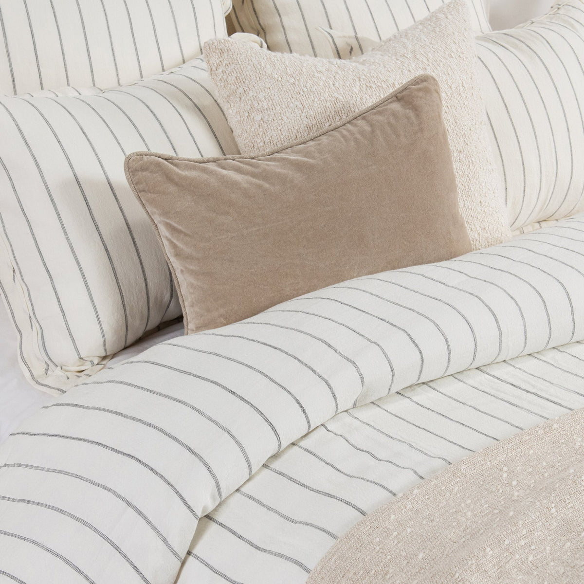 Monaco Ivory Queen Duvet Cover by Classic Home
