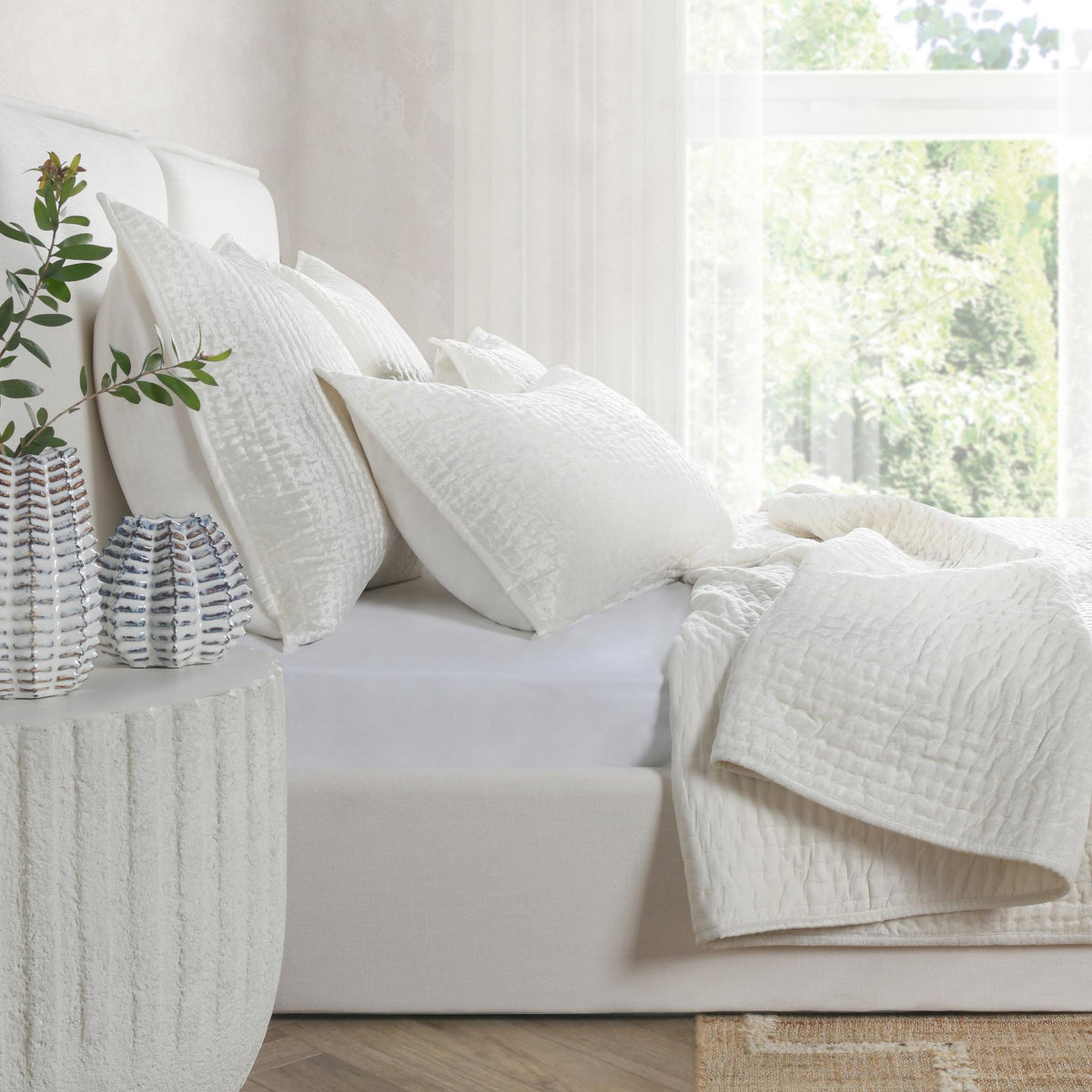 Bari Velvet Euro Pillow Sham