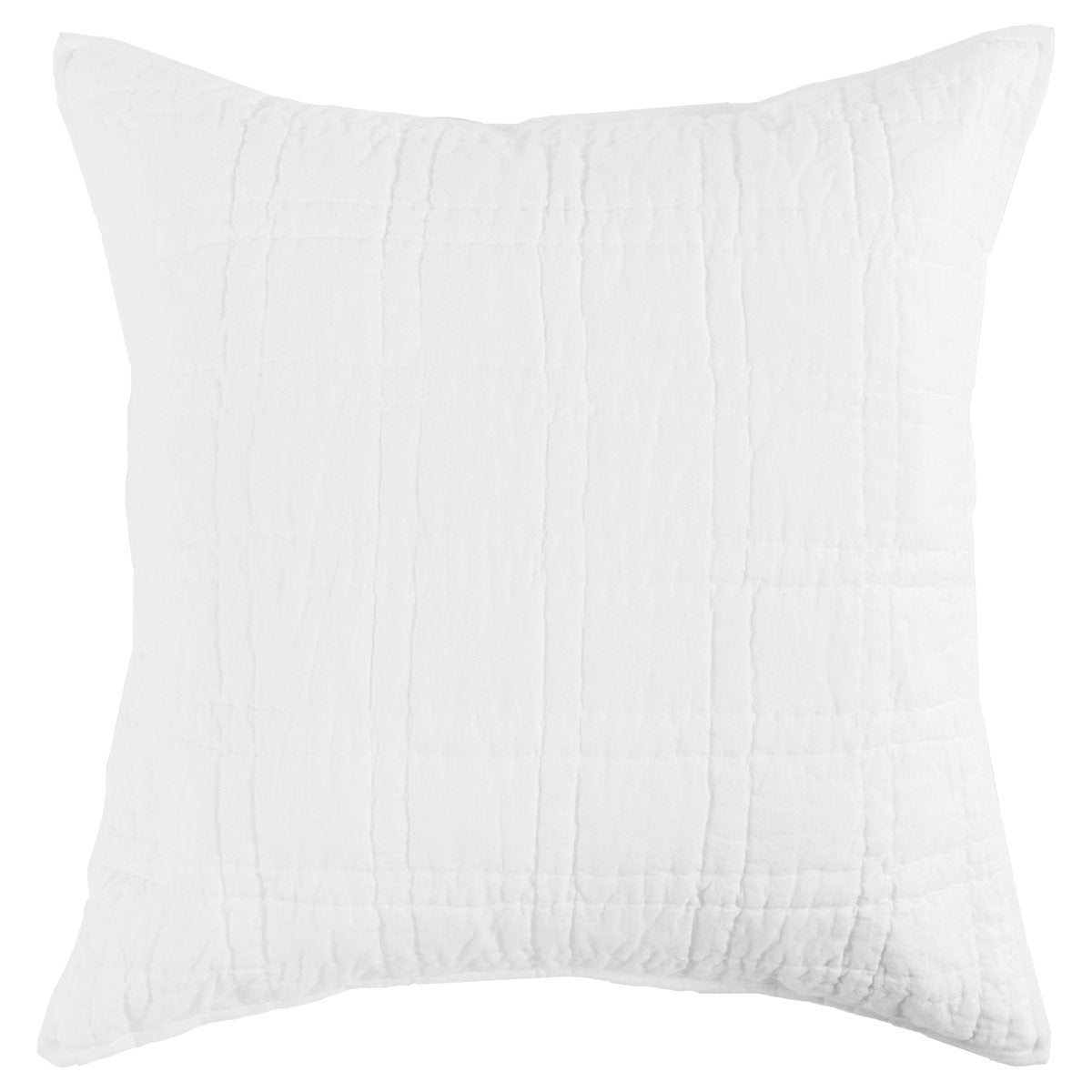 Carly White Standard Sham with Silvadur Tech