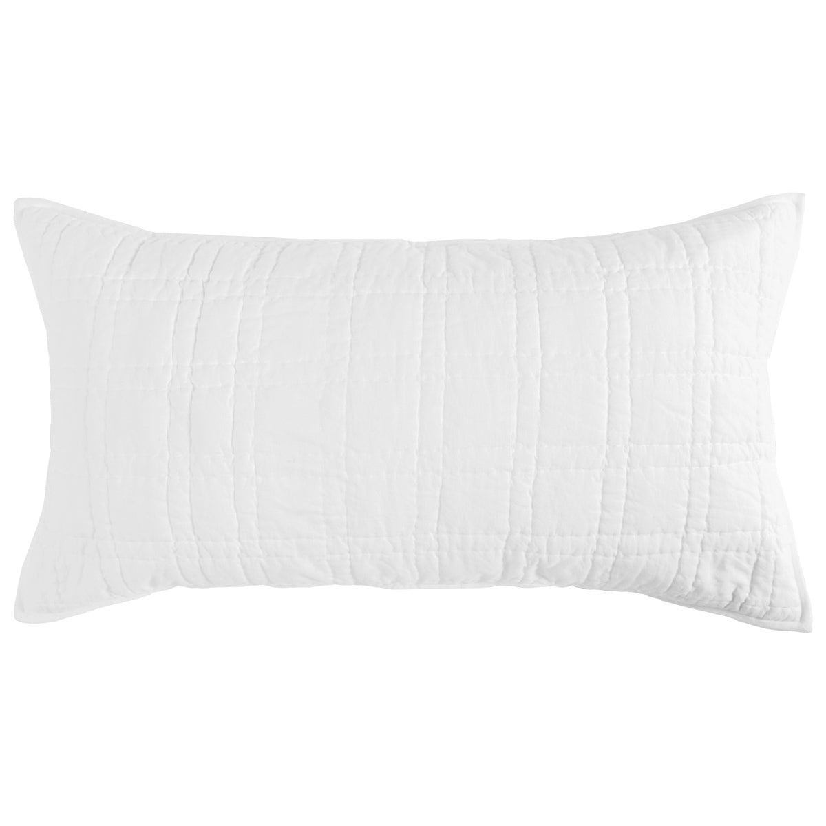 Carly White Standard Sham with Silvadur Tech
