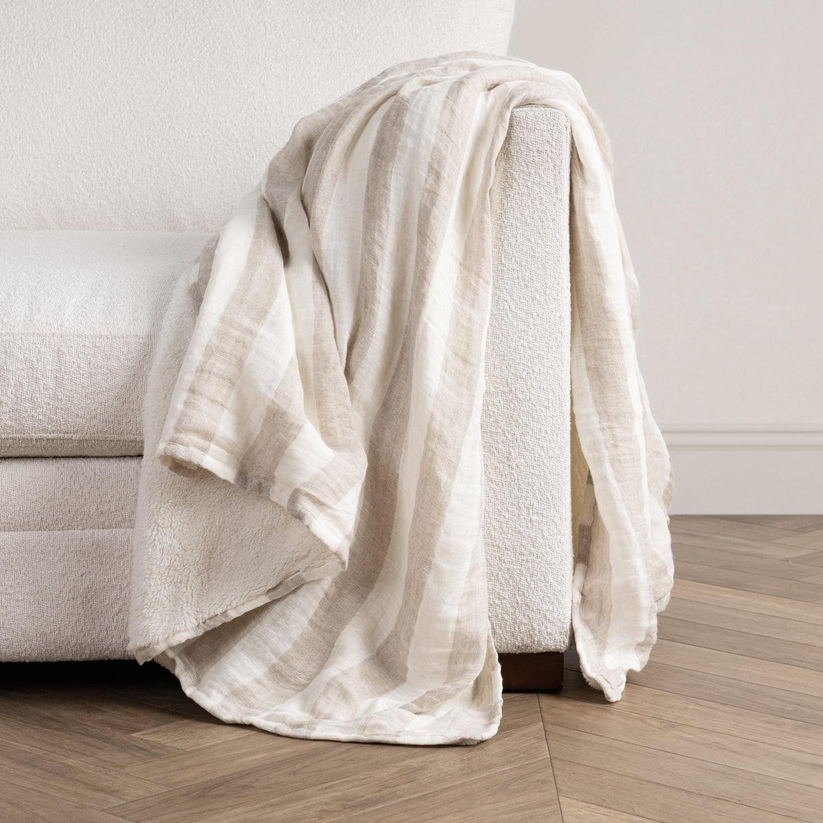 TC Atwater Ivory/Natural Throw by Classic Home