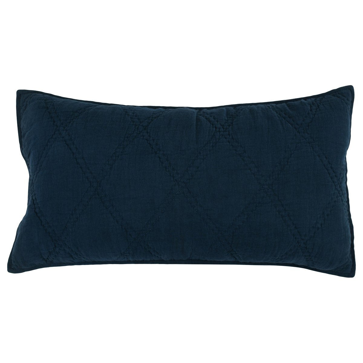 Caleb Hand Stitched Midnight Blue Pillow Sham