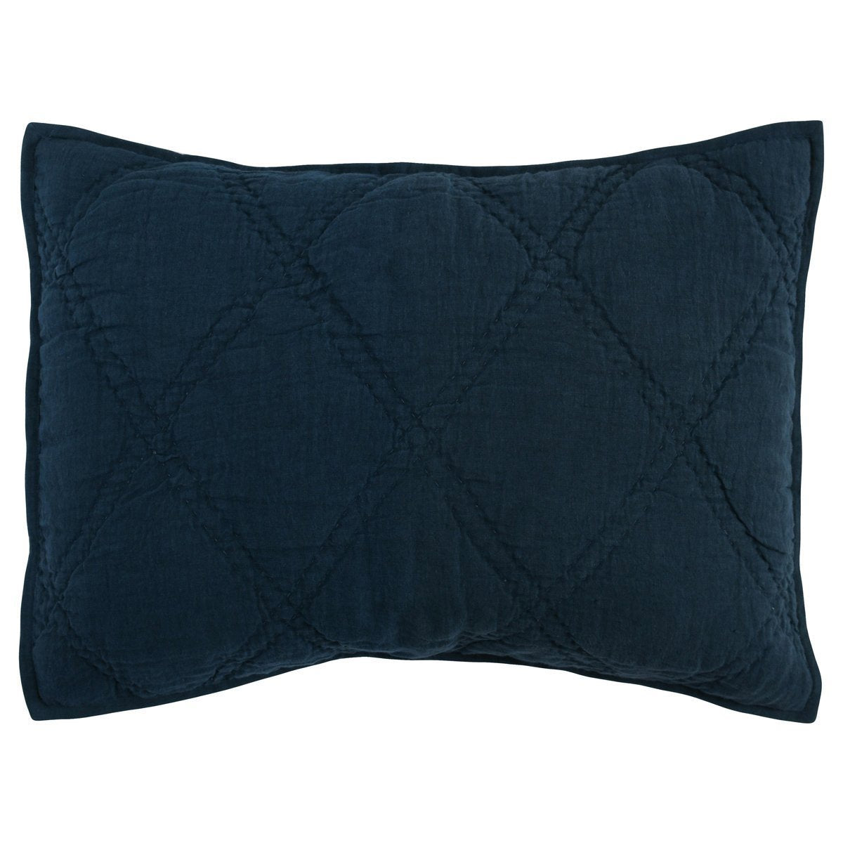 Caleb Hand Stitched Midnight Blue Pillow Sham