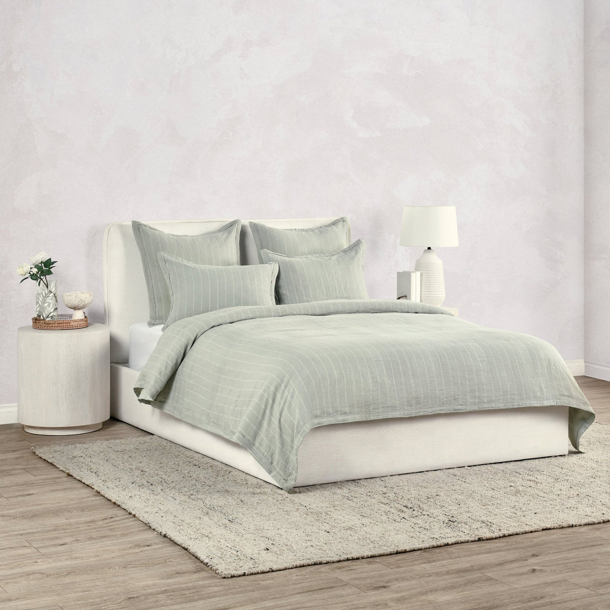 Monaco Sage Duvet Cover by Classic Home