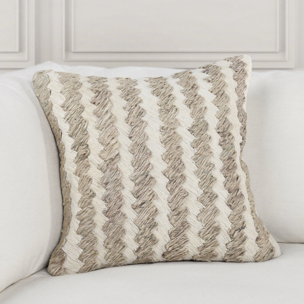 ML Burrows Ivory Multi 18x18 Pillow by Classic Home