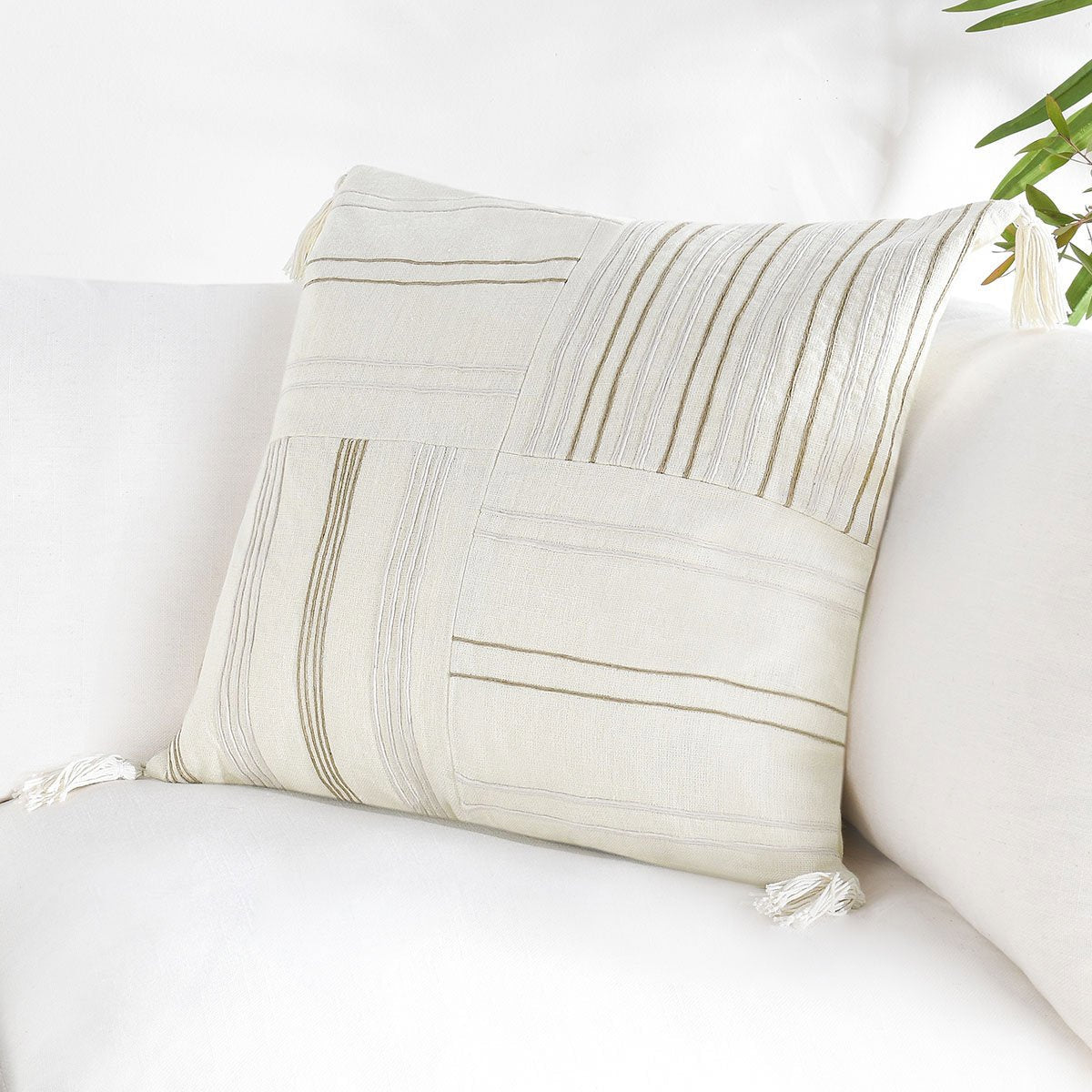 ST Apana Ivory/Natural Pillow by Classic Home