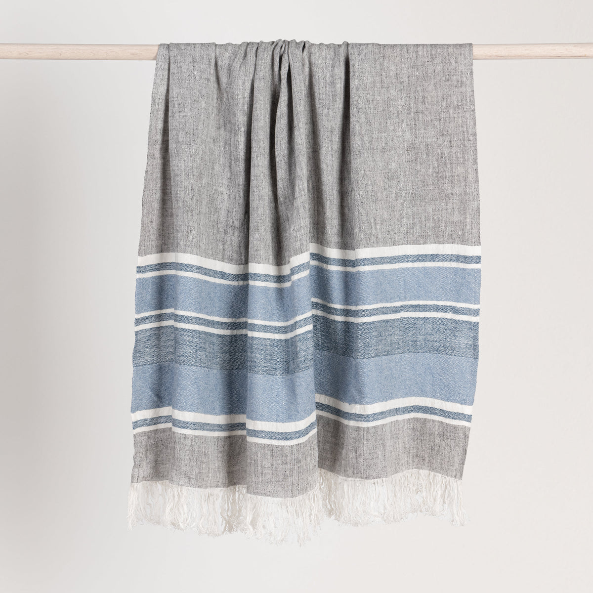 TC Lima Capri Blue/Dark Gray Throw by Classic Home
