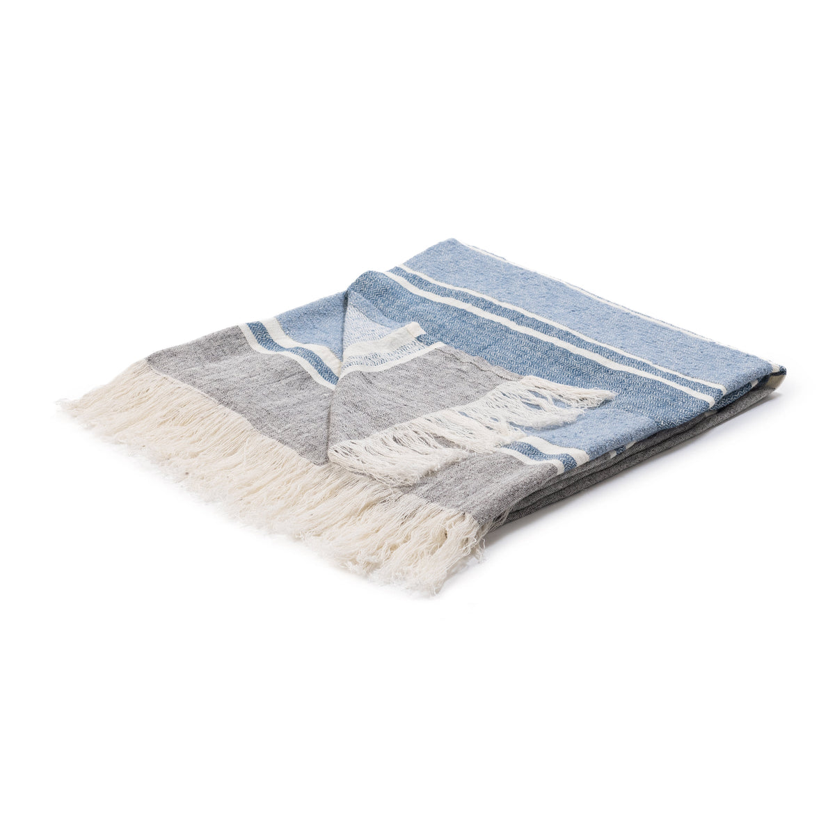 TC Lima Capri Blue/Dark Gray Throw by Classic Home