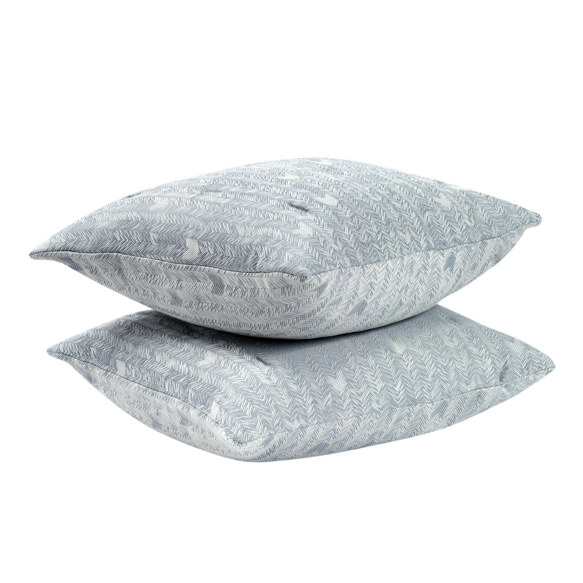 French Herringbone Storm Comforter Euro Sham