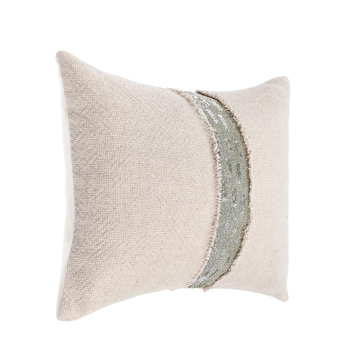 RO Lira Natural/Silver Pillow by Classic Home