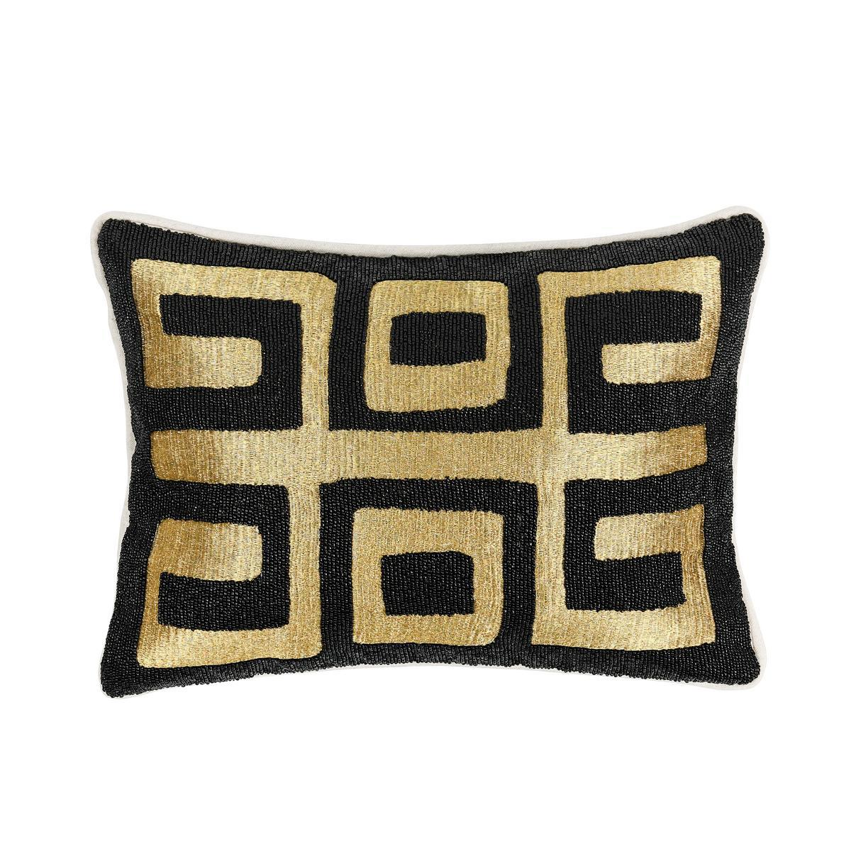 RO Dala Black/Gold Pillow by Classic Home