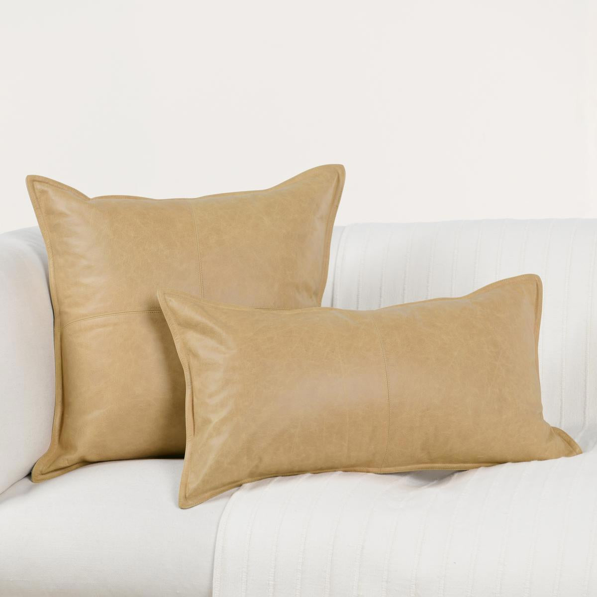 SLD Leather Golden Wheat 14x26 Pillow by Classic Home