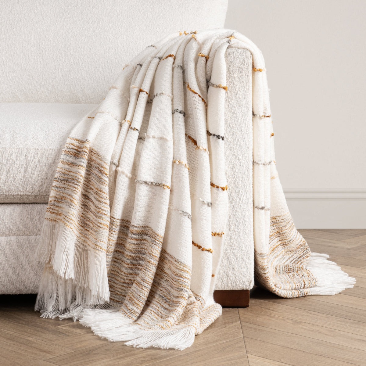 TC Albedo Ivory/Rust Throw by Classic Home