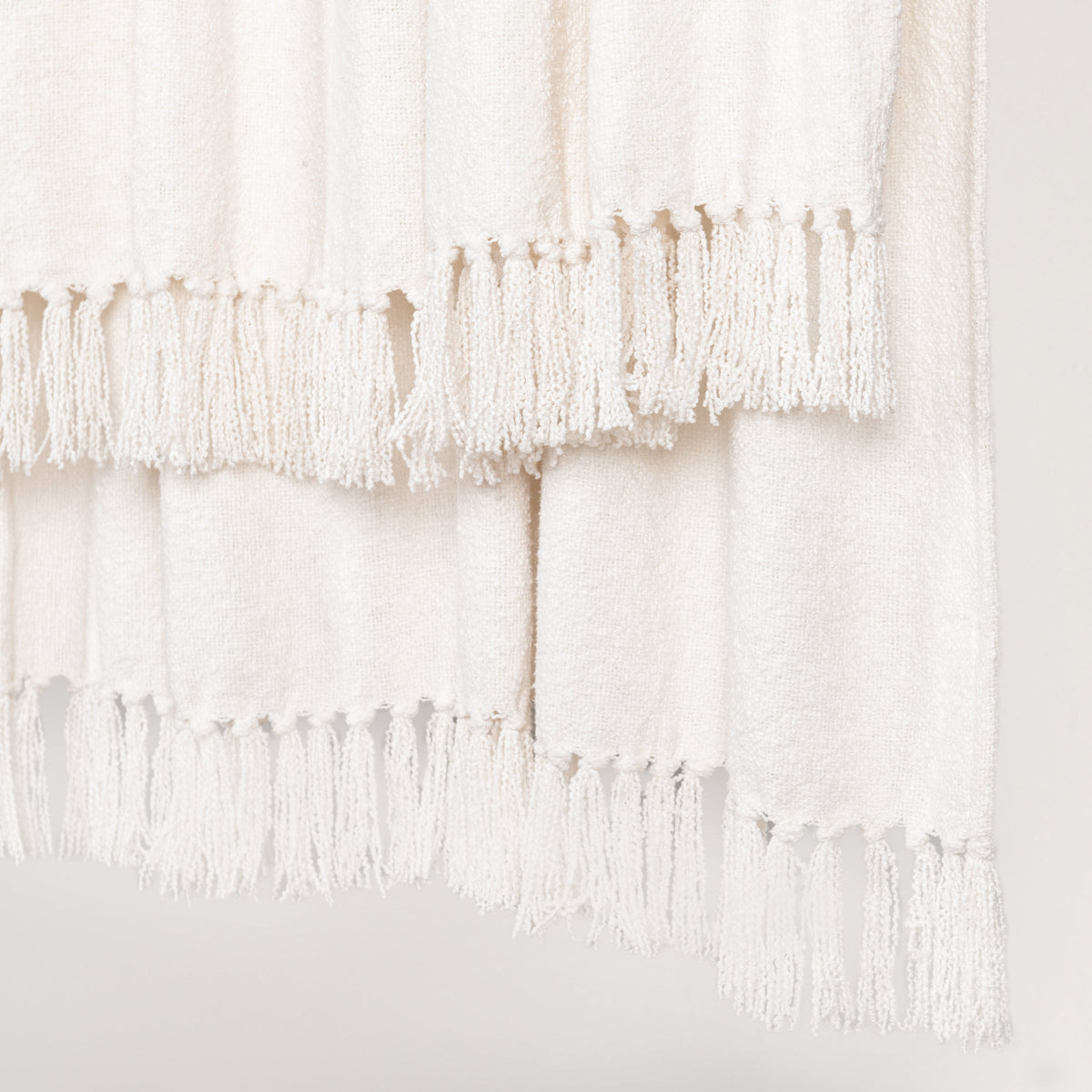TC Aria Boucle Ivory Throw by Classic Home