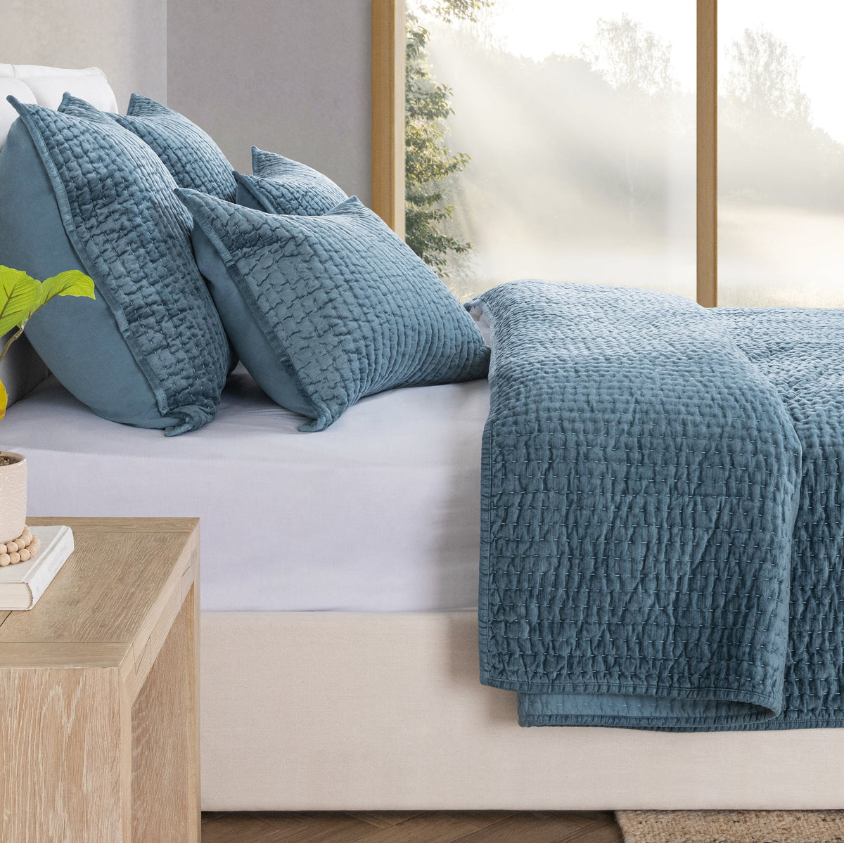 Bari Velvet Euro Pillow Sham
