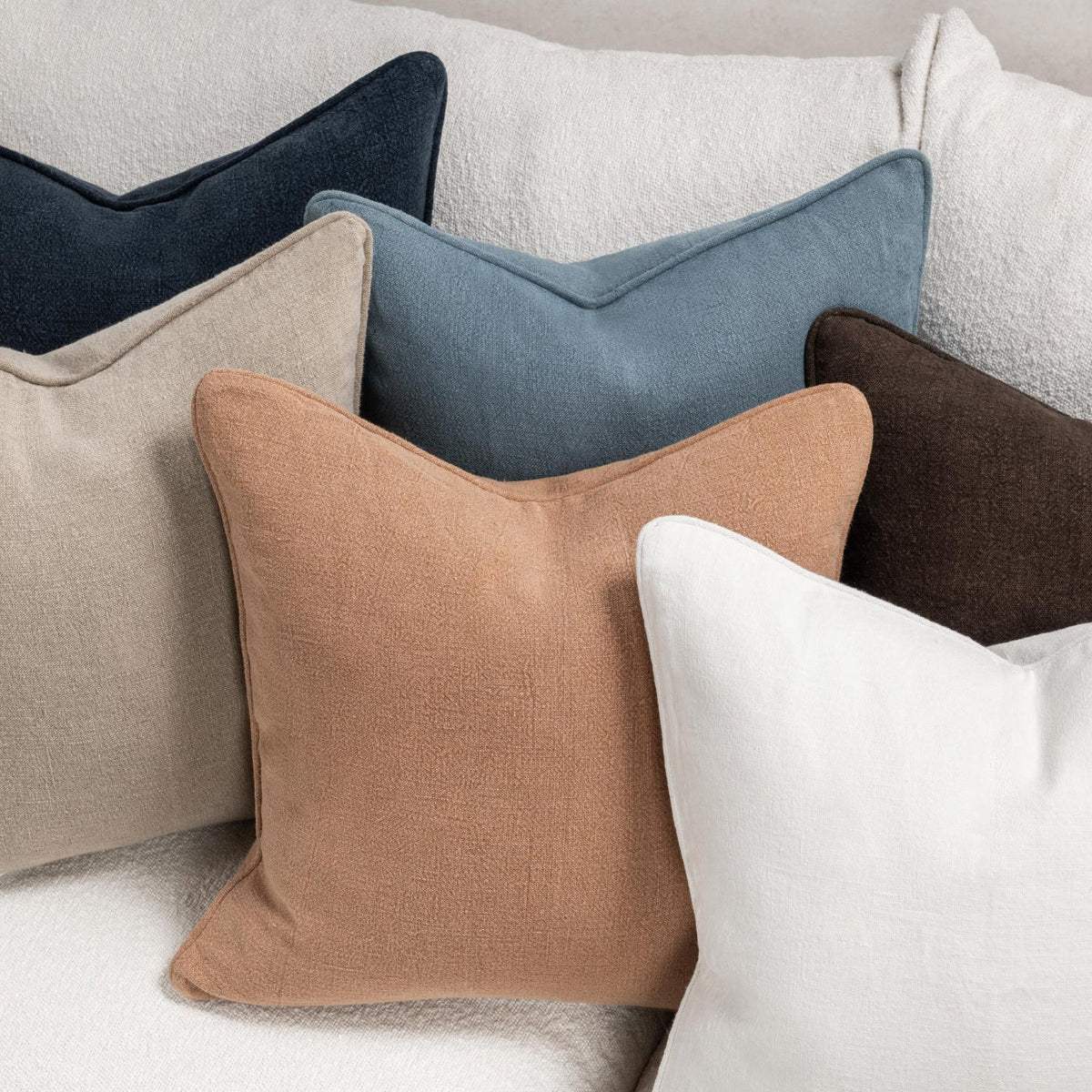 SLD Bedford Linen Ivory 22x22 Pillow by Classic Home