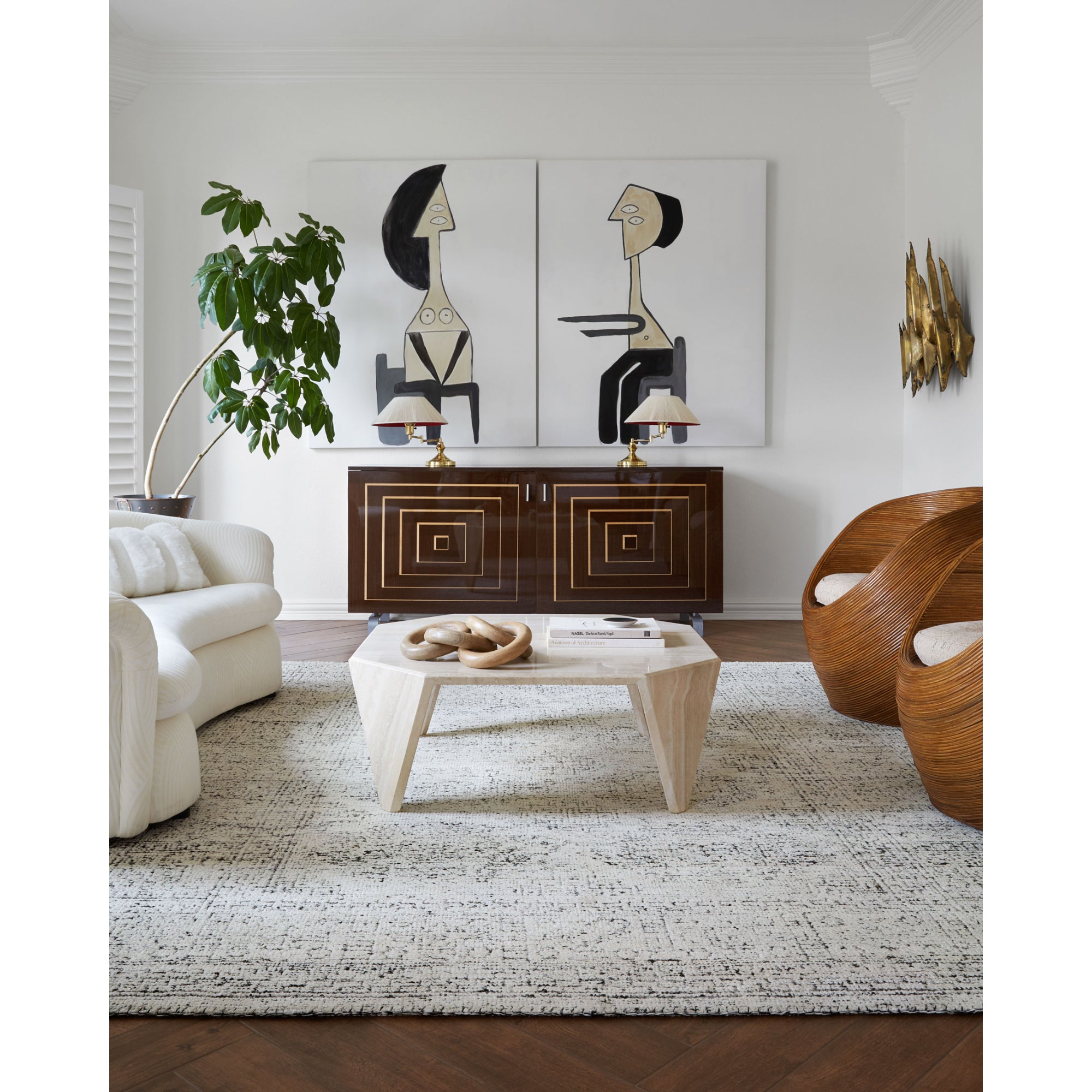 Loloi Vestige White/Black Rug