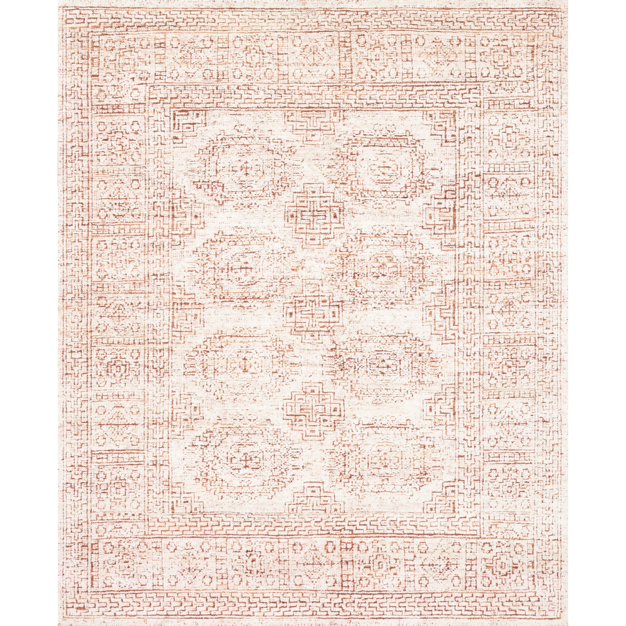 Loloi Vestige White/Persimmon Rug