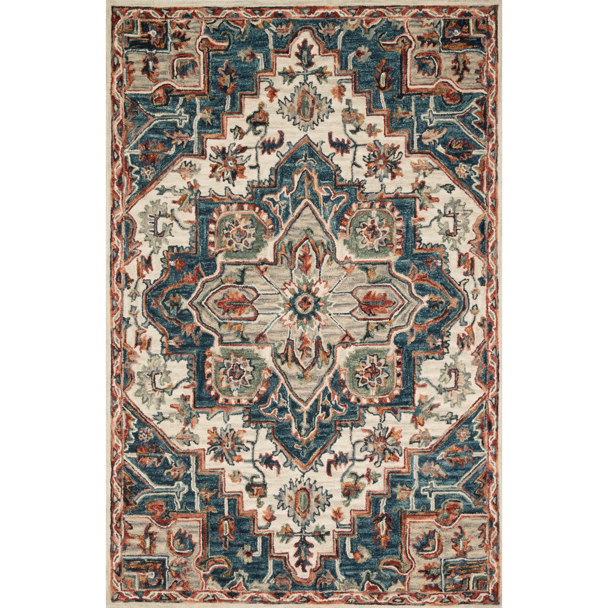 Loloi Victoria Blue/Red Rug