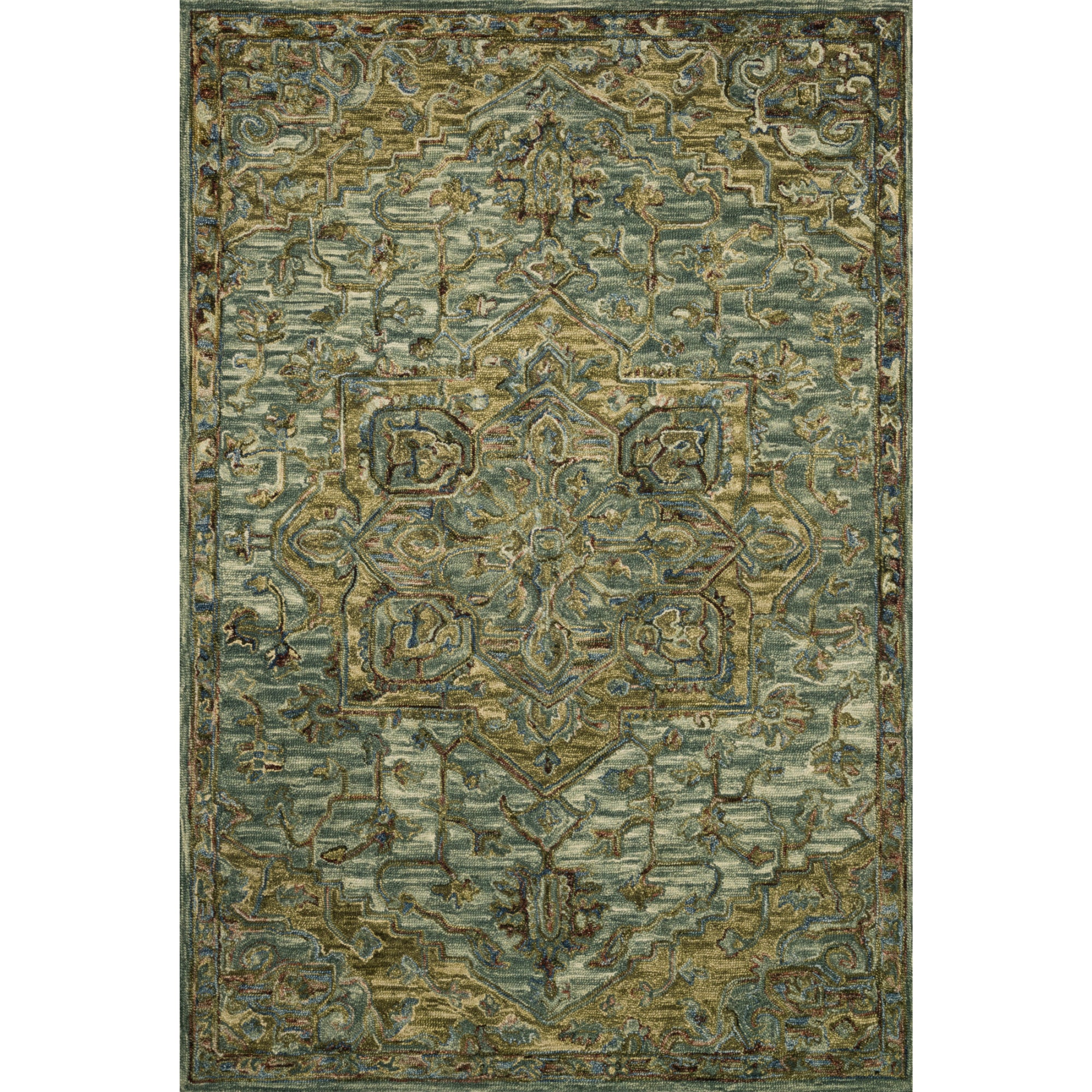 Loloi Victoria Dark Green/Tobacco Rug