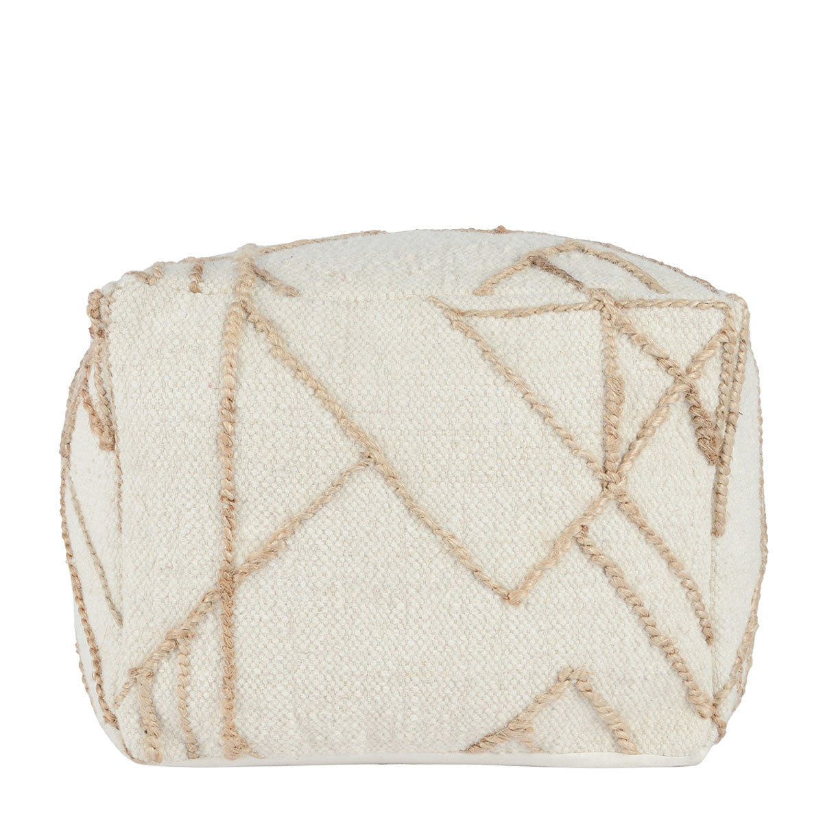Sintra Pouf - Ivory/Natural