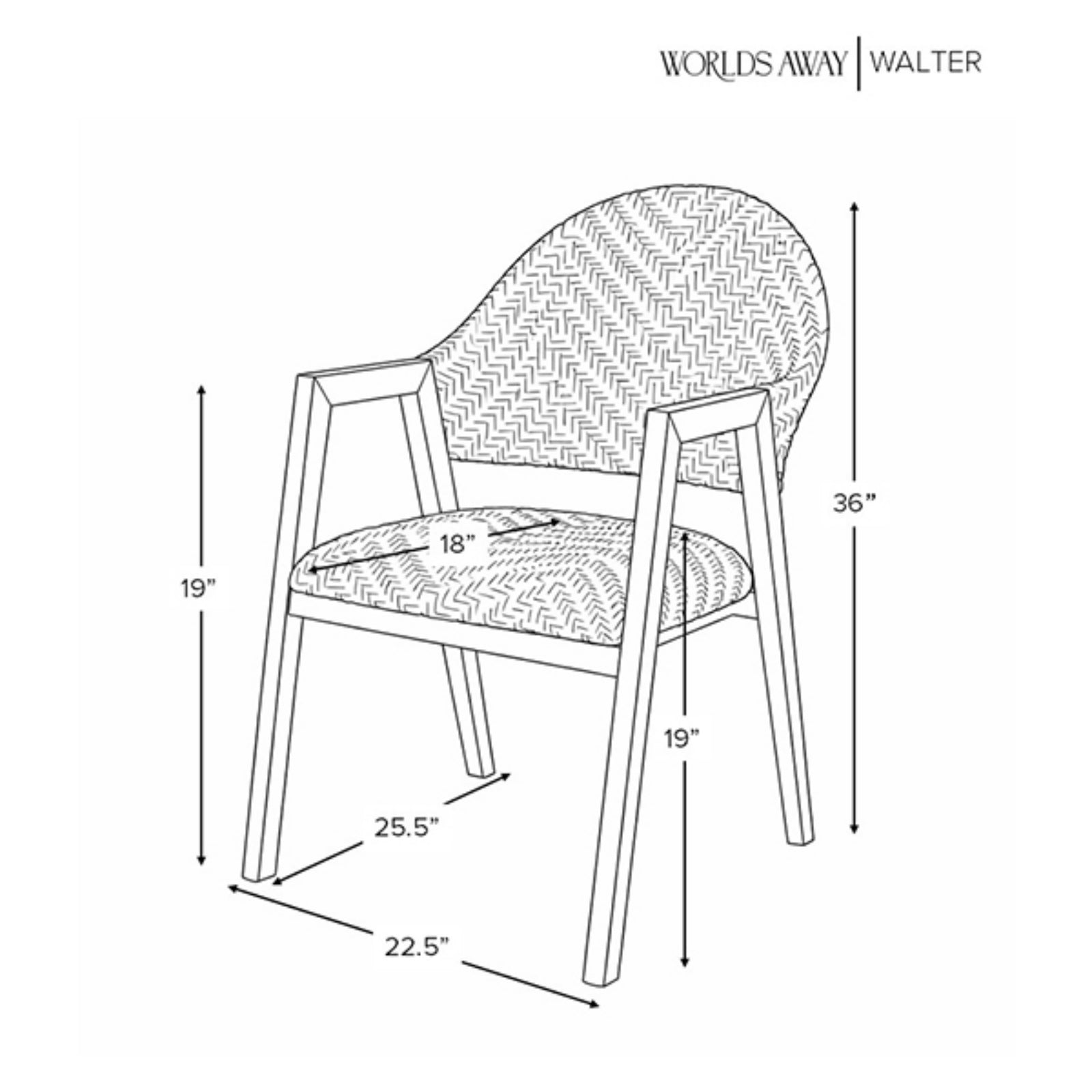 Walter Round Back Armed Dining Chair