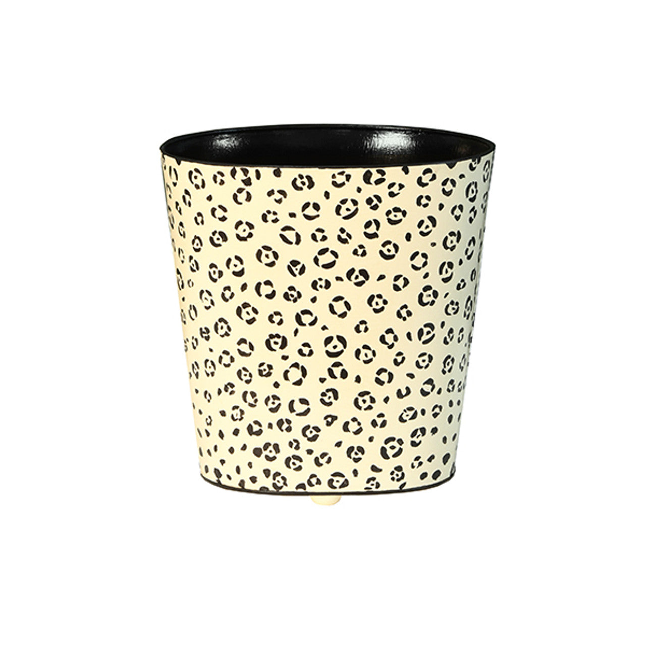 Worlds Away Cheetah Wastebasket