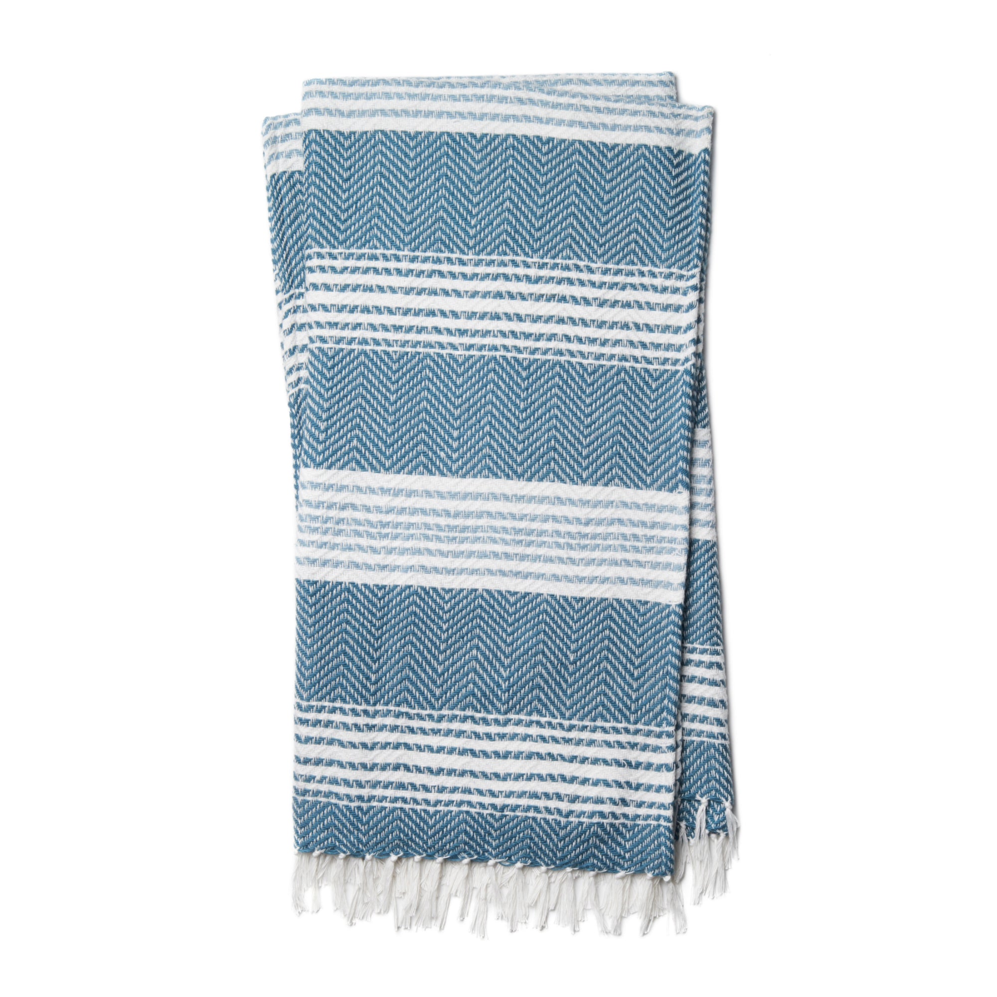 Loloi T0035 Blue/White 4'-2" x 5' Throw