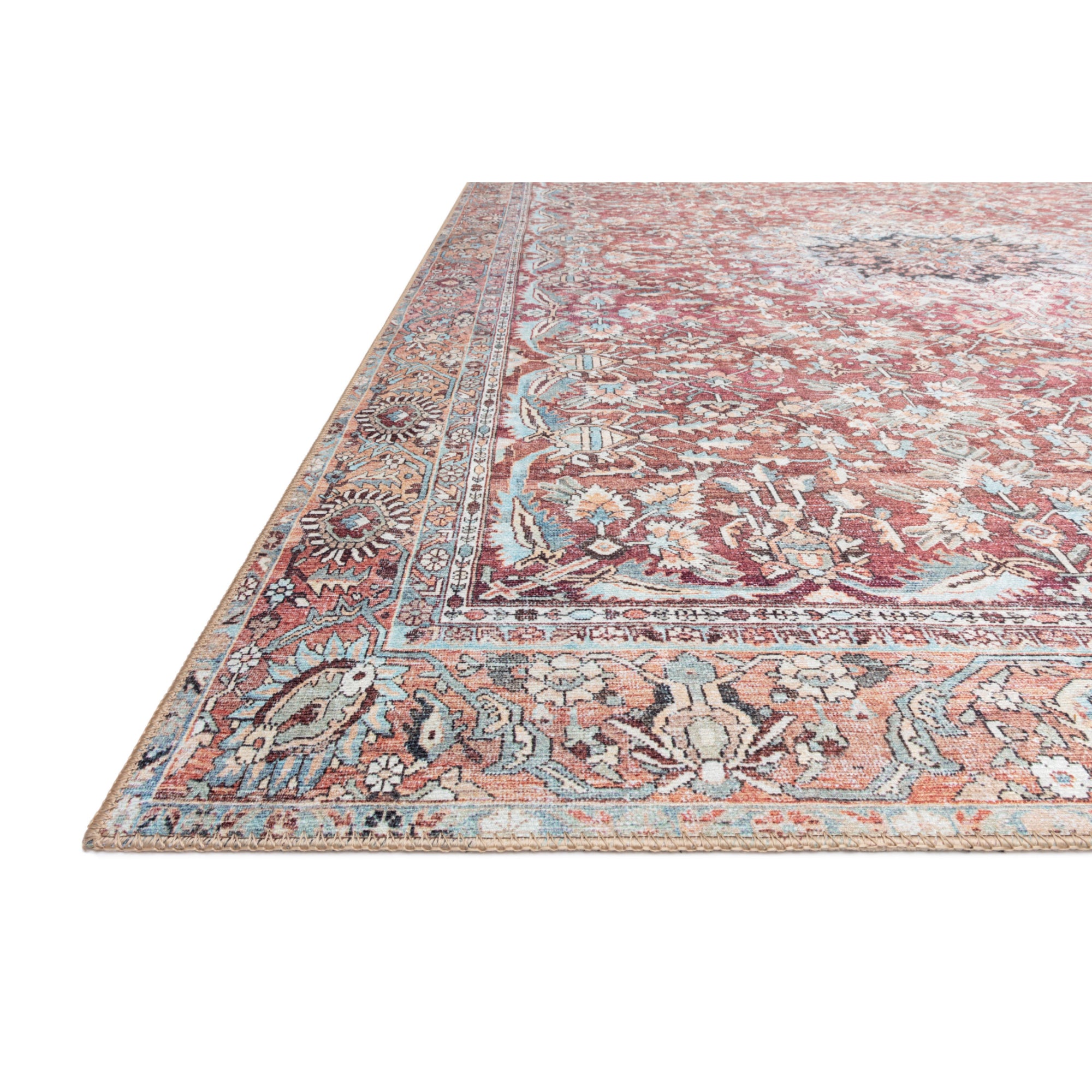 Loloi Wynter Tomato/Teal Rug